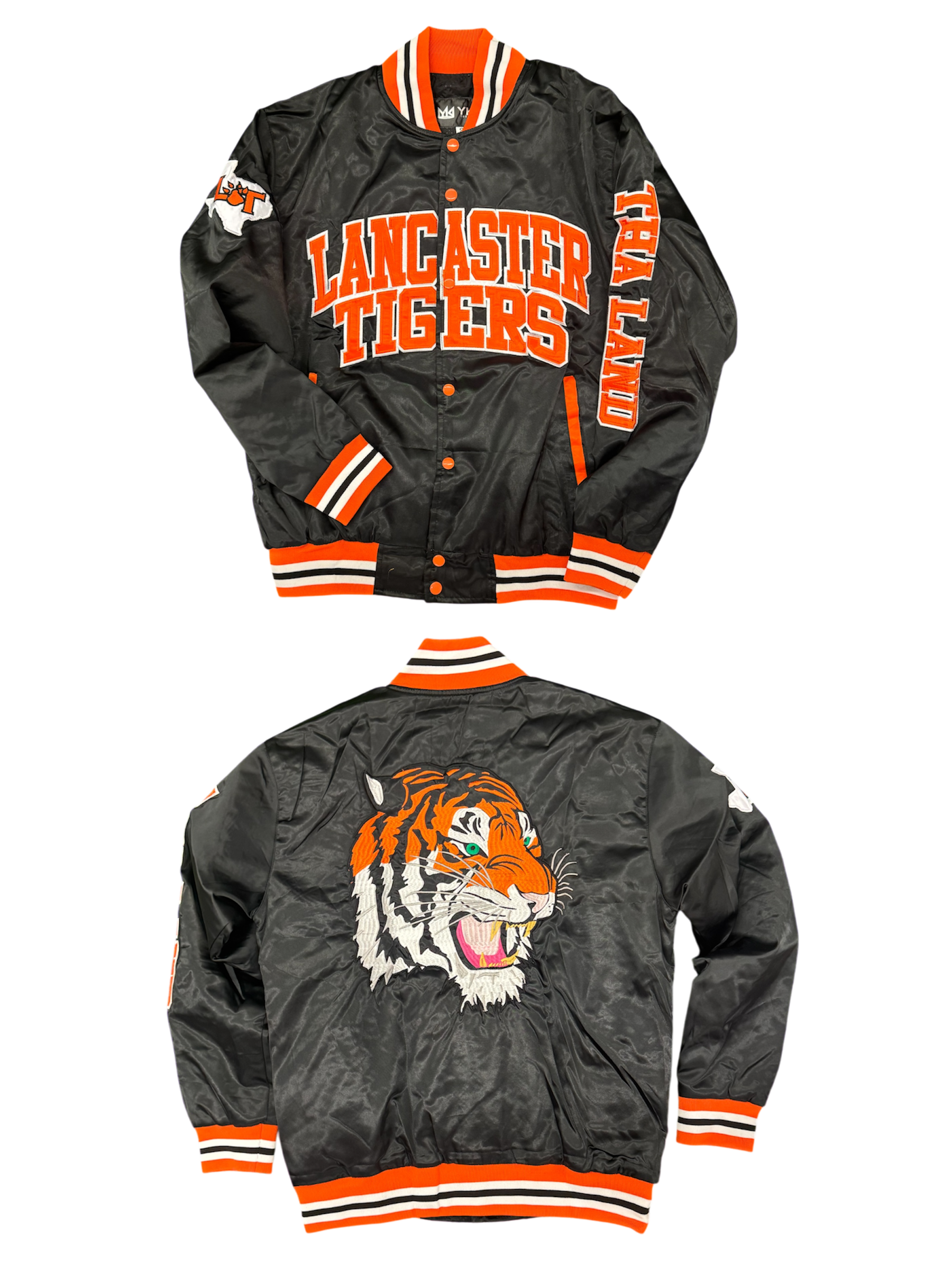 LANCASTER YK1K SATIN VARSITY JACKET