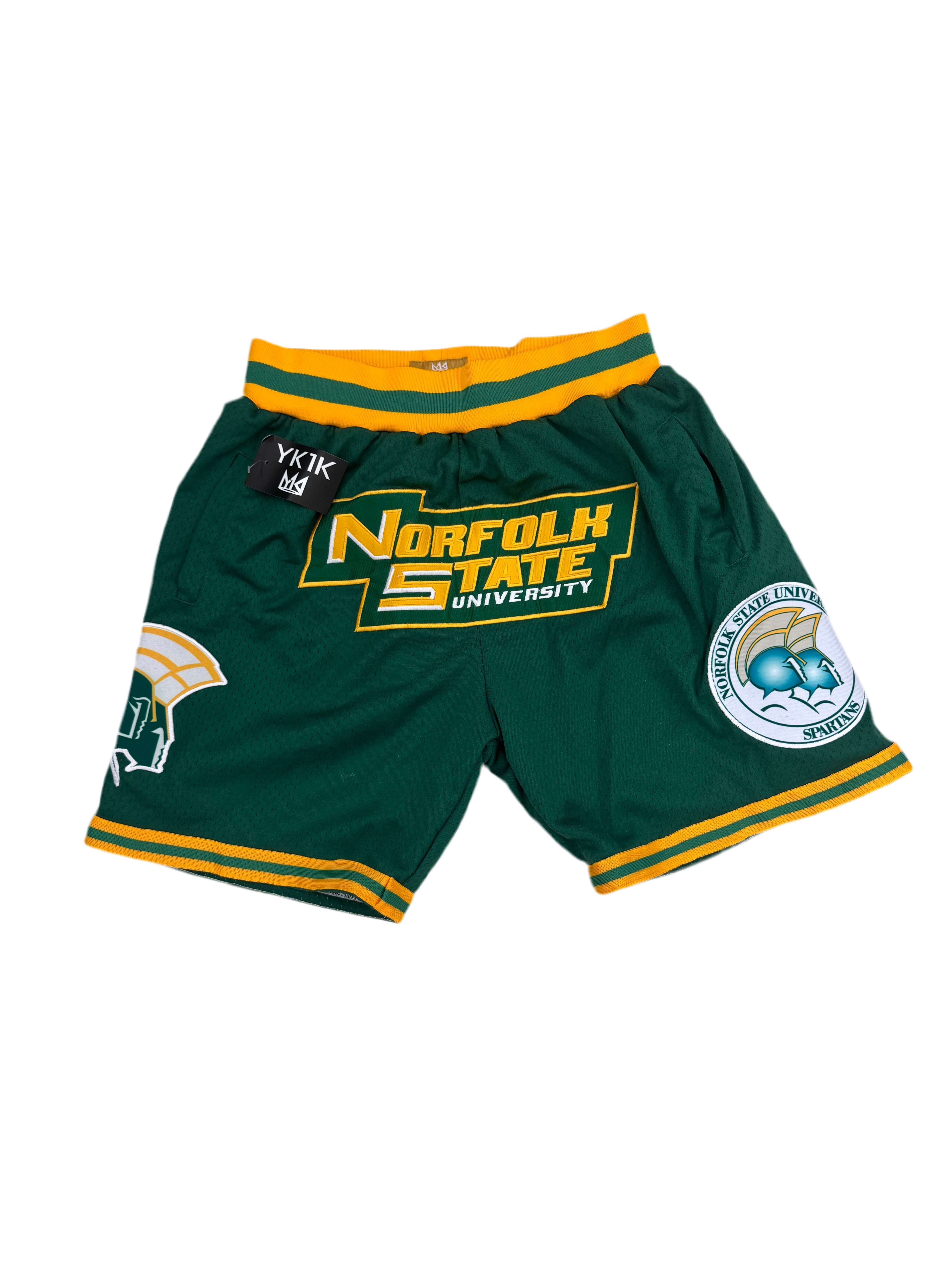NORFOLK STATE BASKETBALL GREEN SHORTS