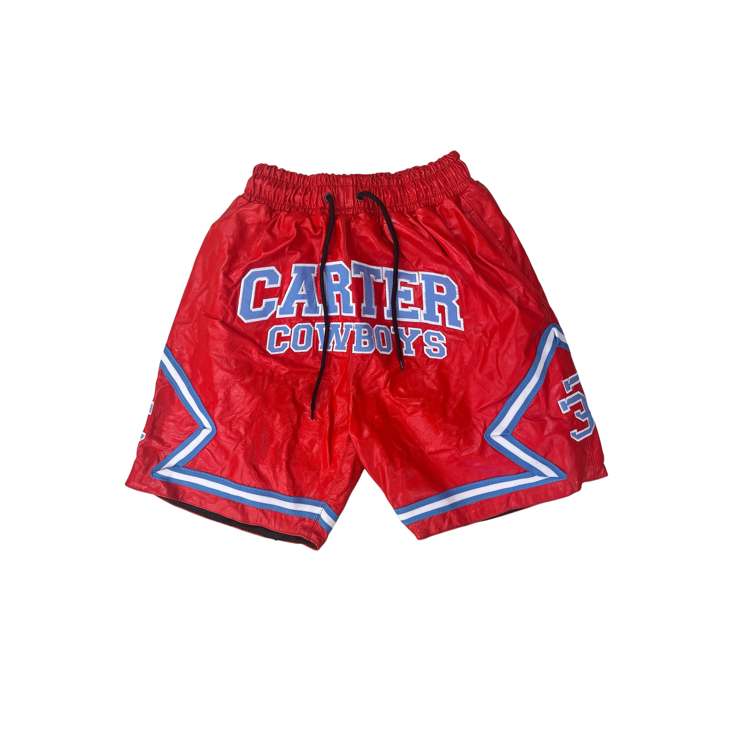 Dallas Carter Basketball Shorts RED LEATHER