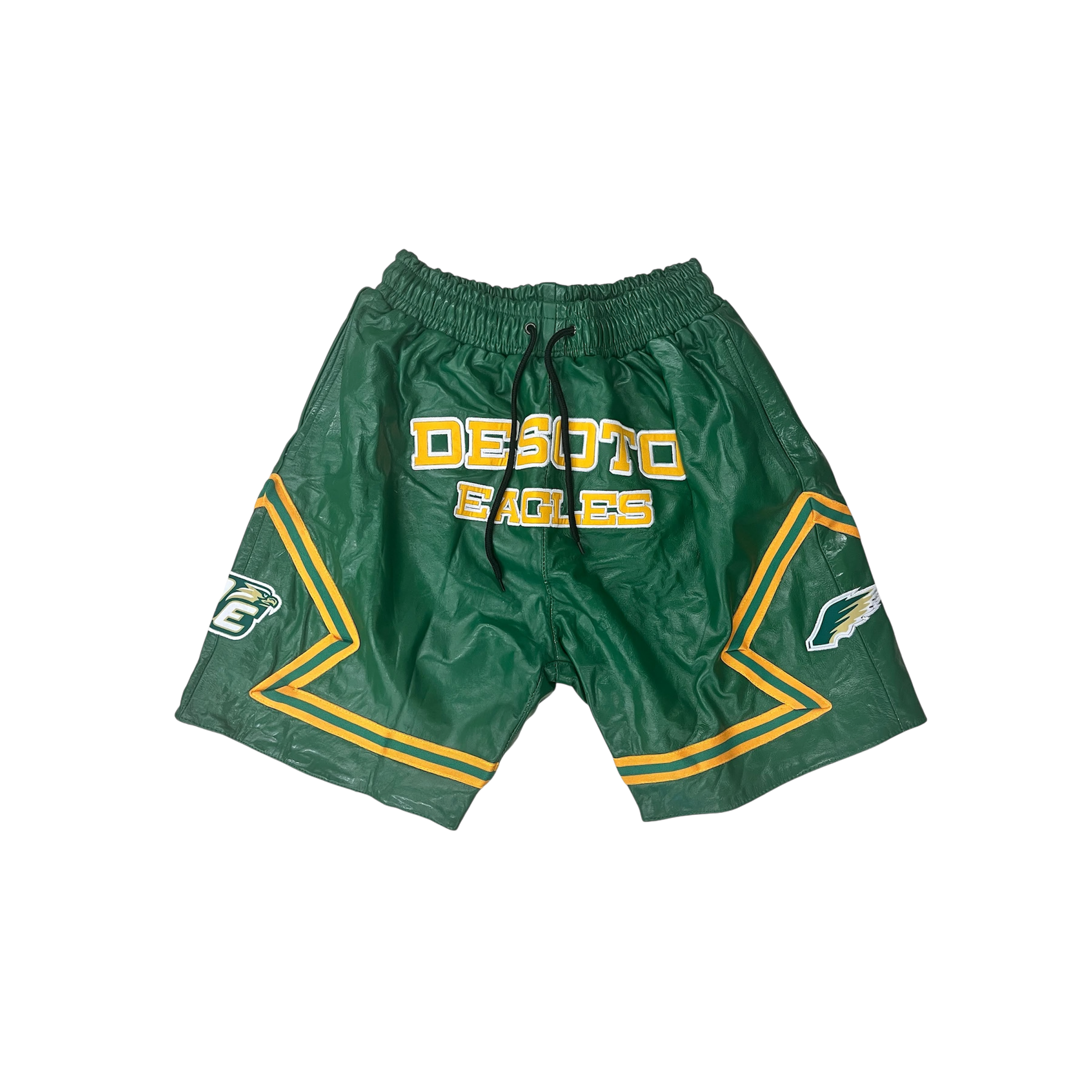 Desoto BASKETBALL SHORTS GREEN LEATHER