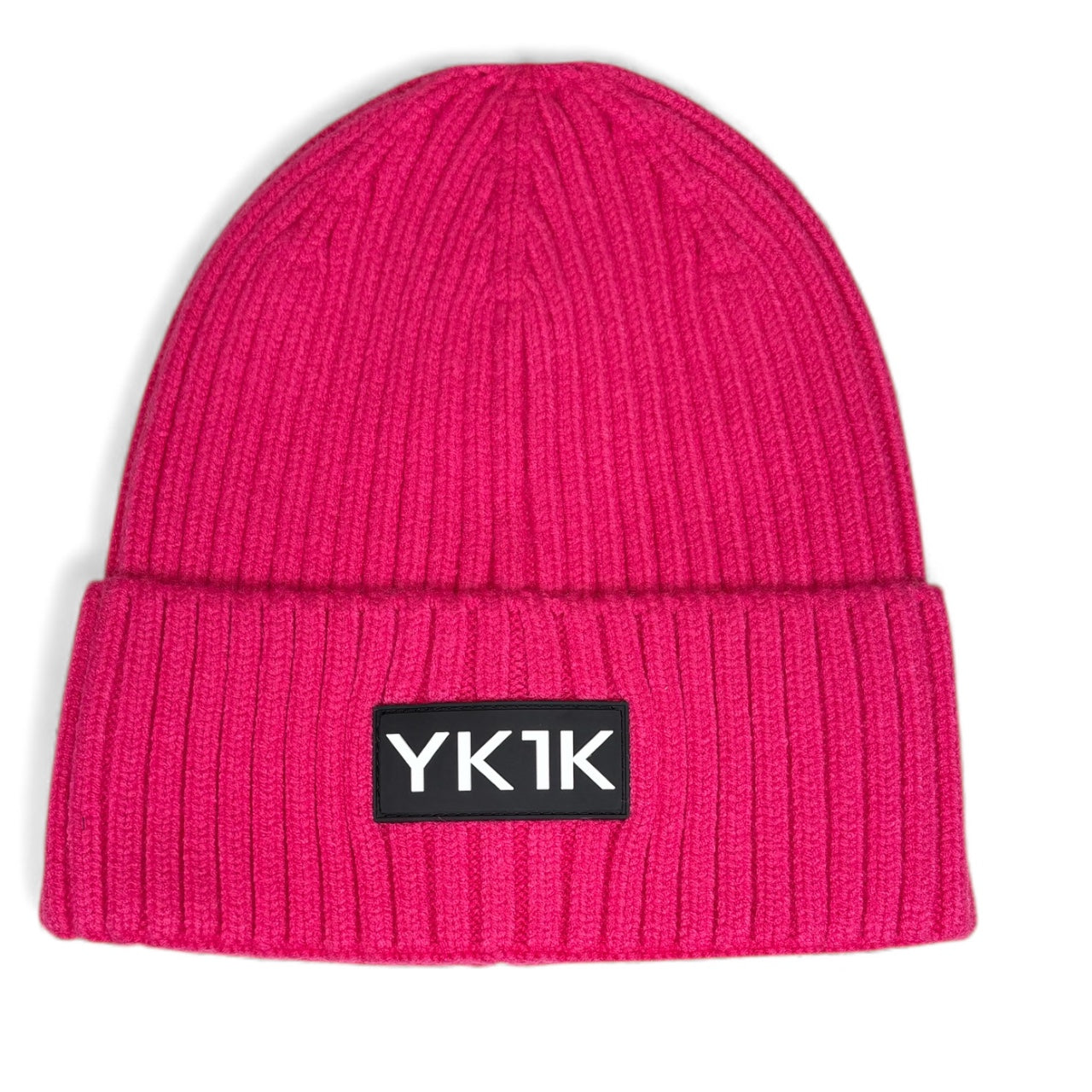 Hot Pink YK1K Rose Voltage Ribbed Beanie
