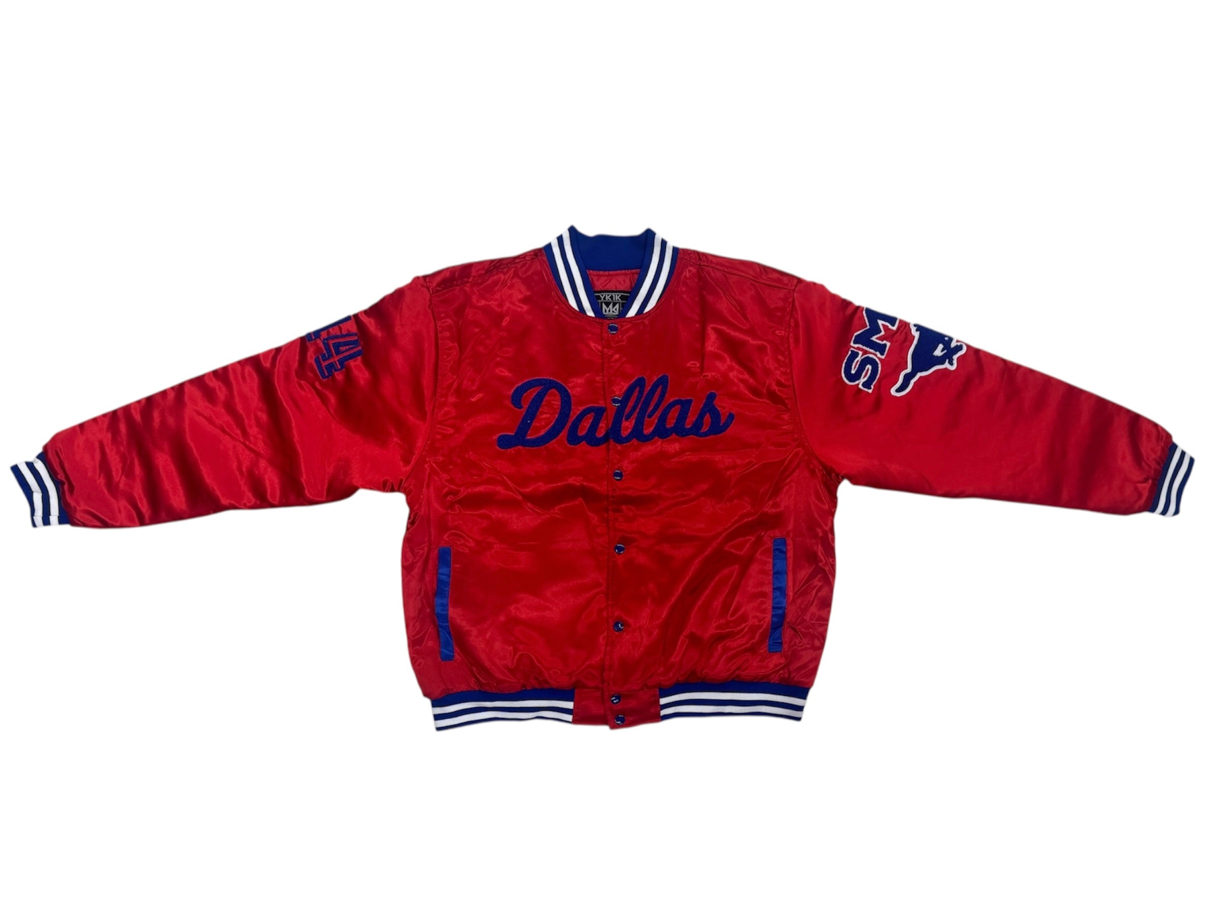 Smu/ YK1K SATIN VARSITY JACKET Red 3.0