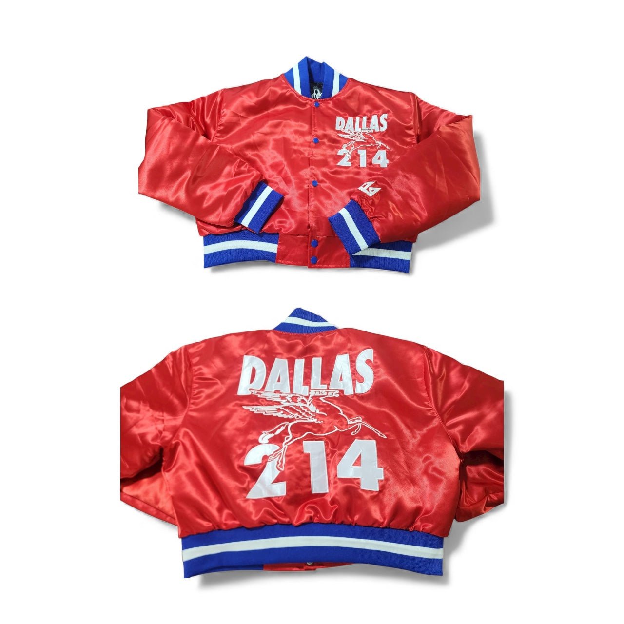 This is Dallas SATIN 214 jacket CROPPED WOMEN RED