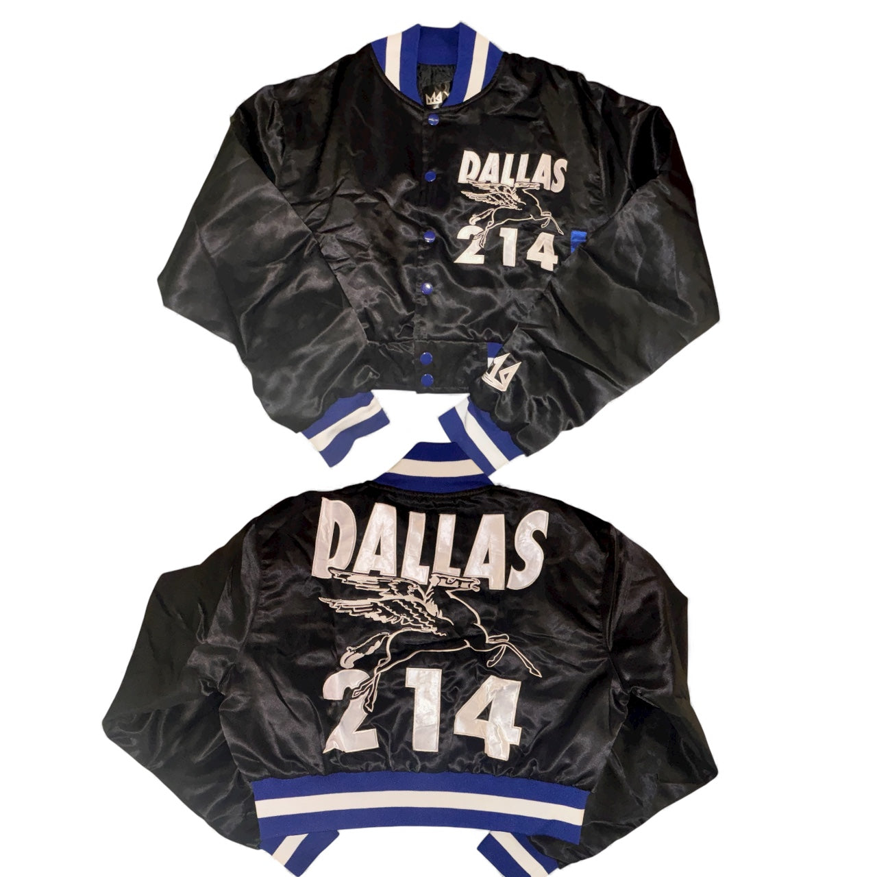 This is Dallas SATIN 214 jacket CROPPED WOMEN BLACK