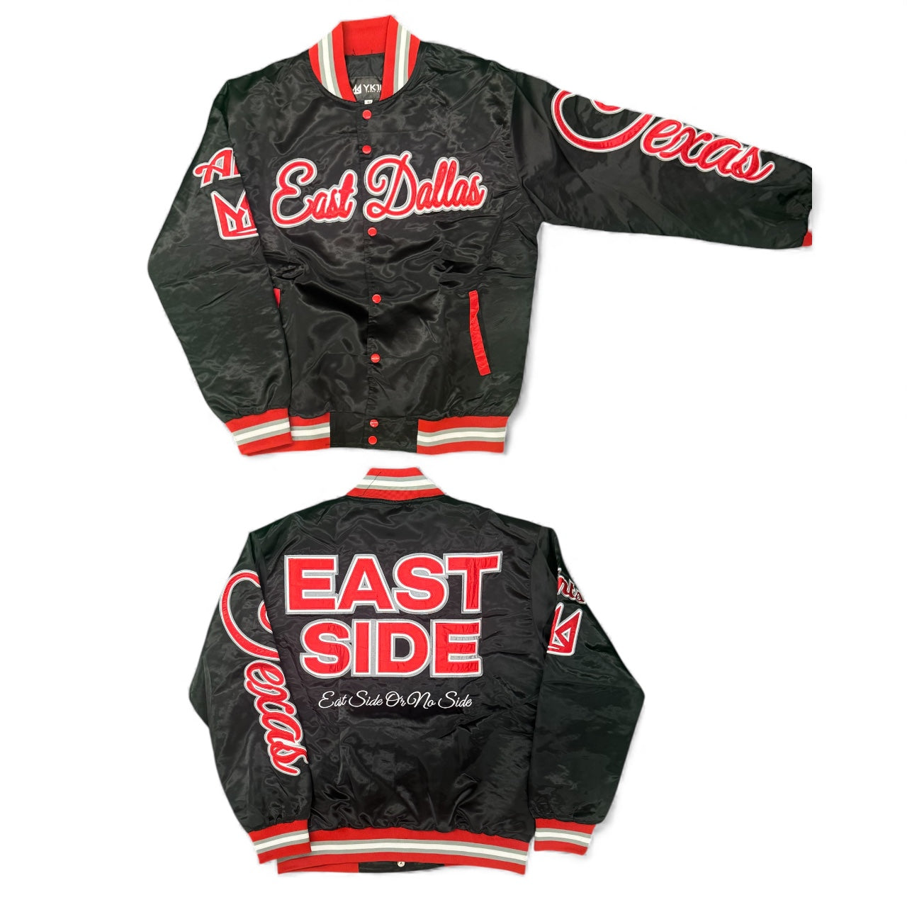 East Dallas SATIN VARSITY JACKET