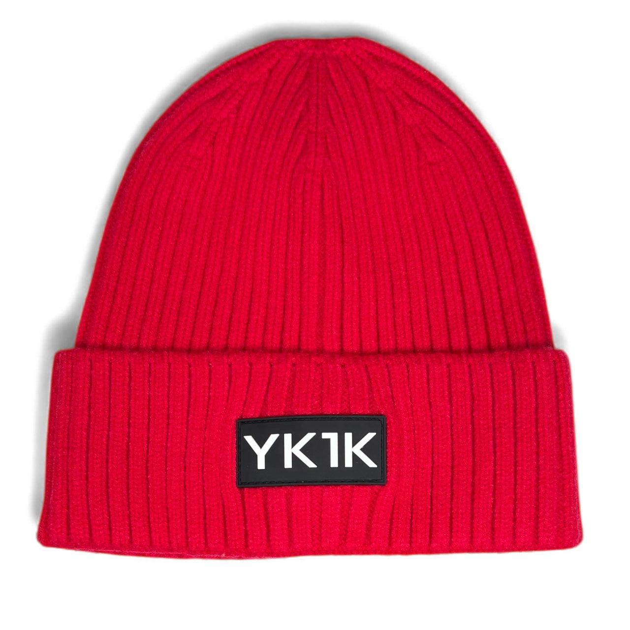 Red YK1K Crimson Core Ribbed Beanie