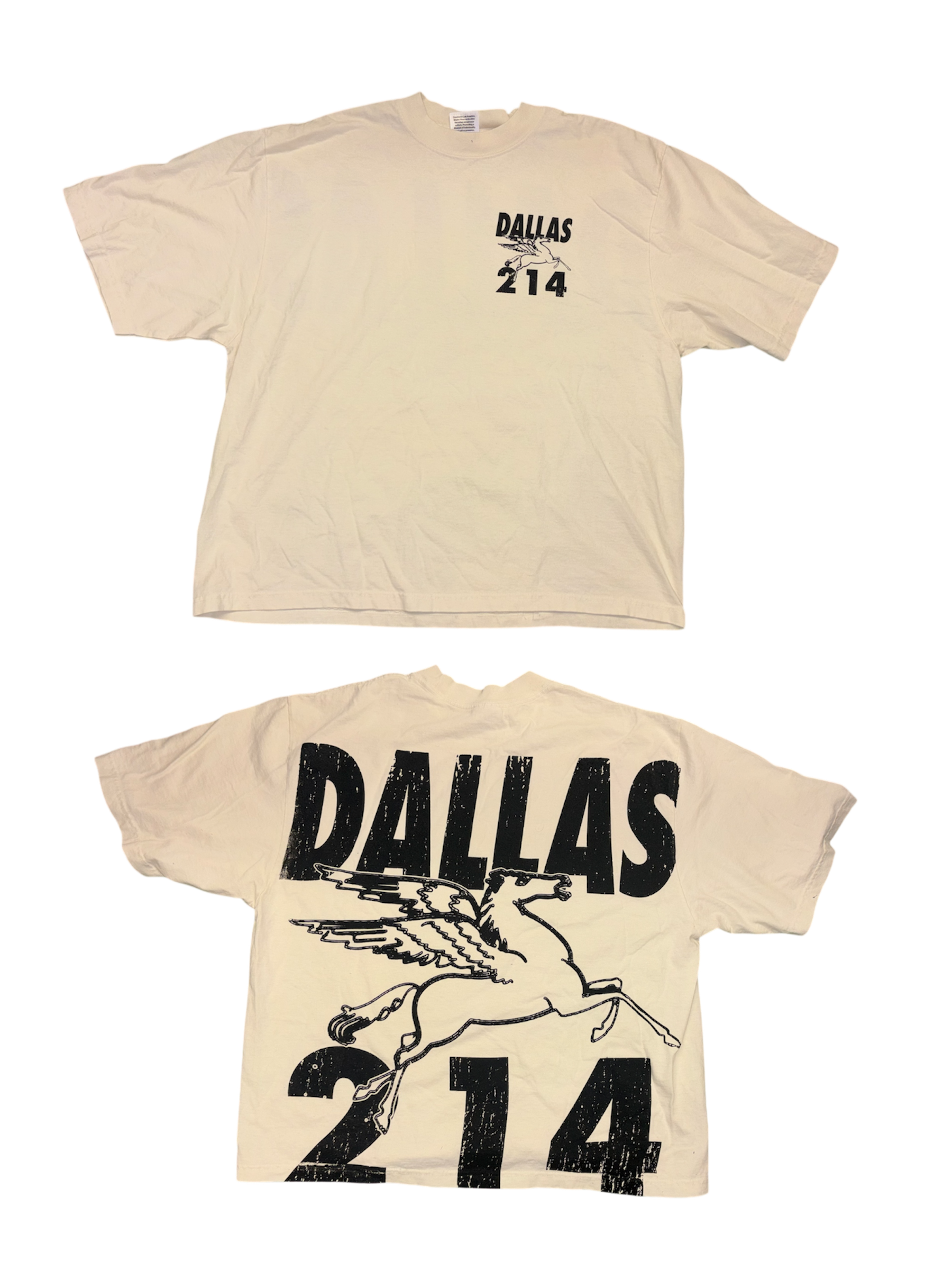 Dallas Tshirt 214 Cream and Black