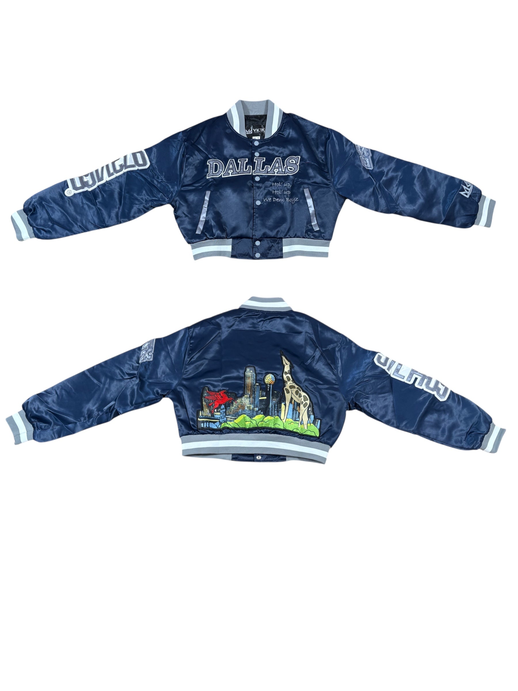 This is Dallas Cowboy Jacket Cropped