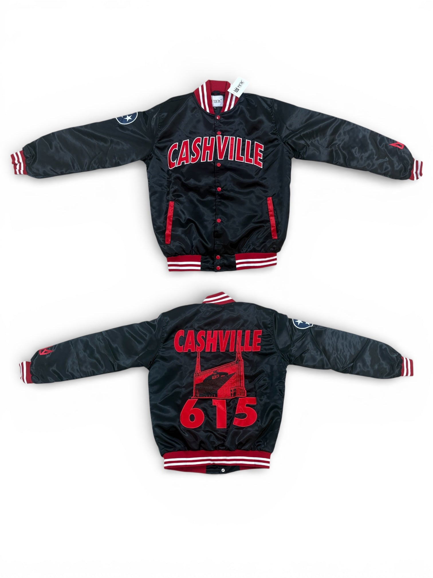 CASHVILLE VARSITY JACKET BLACK