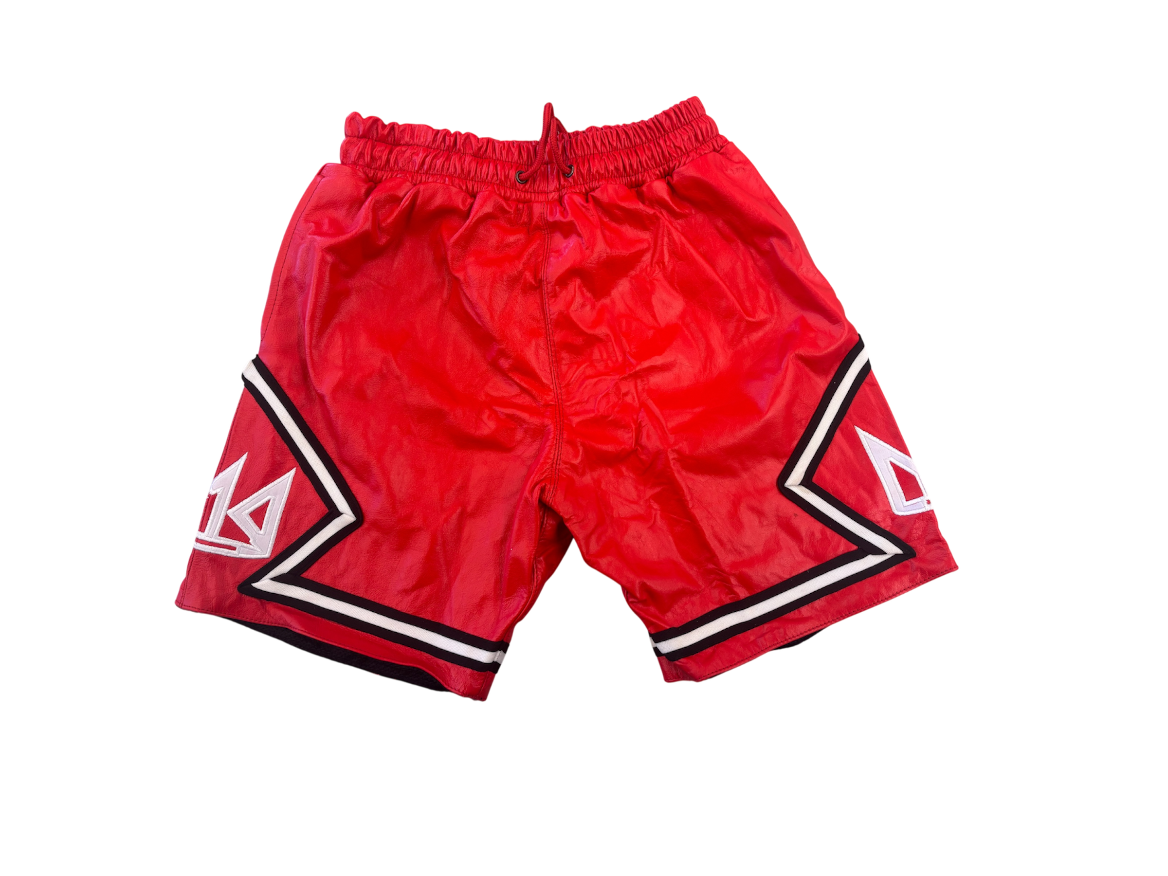 YK1K Basketball Shorts RED LEATHER