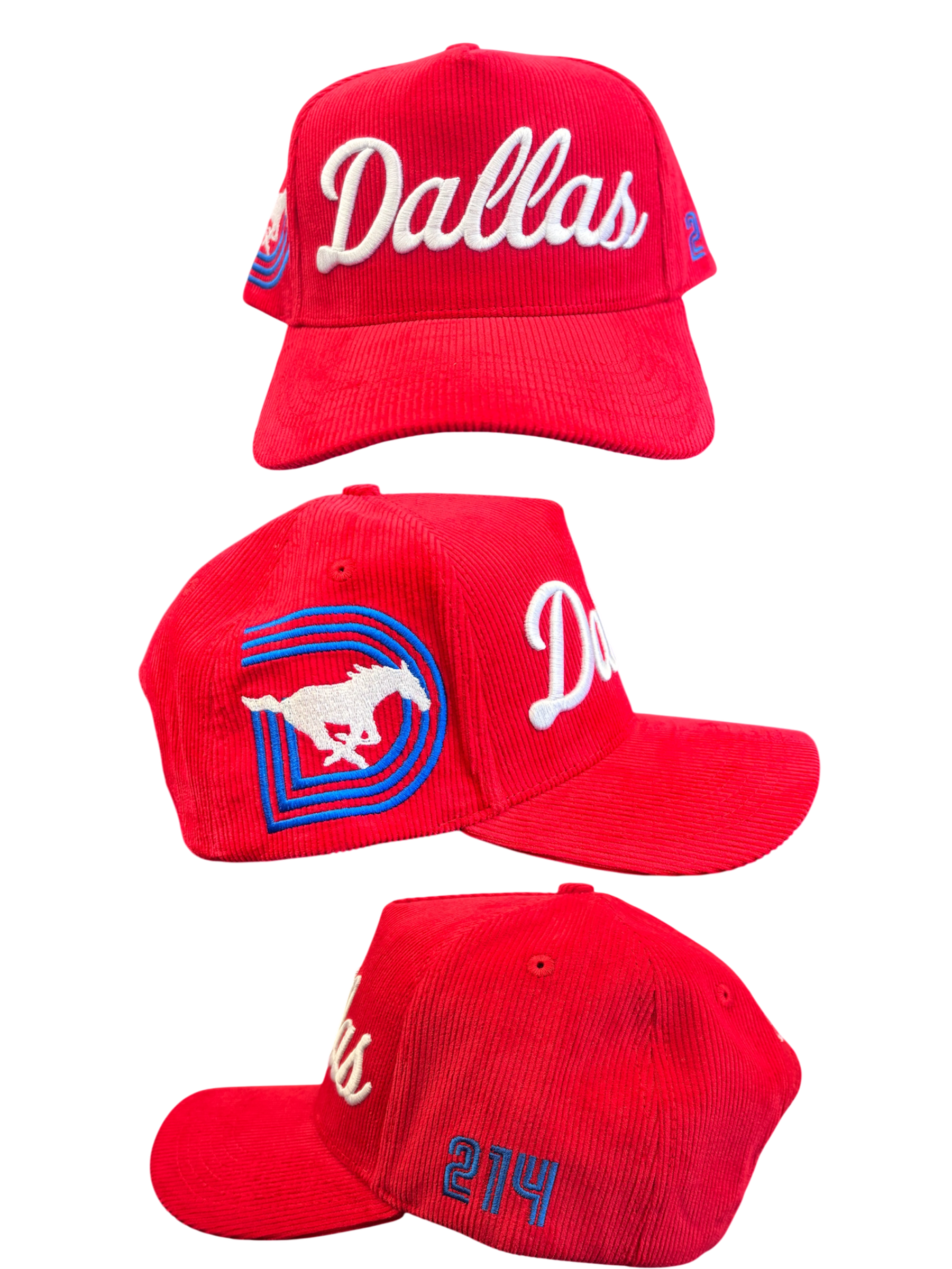 SMU RED Corduroy HAT