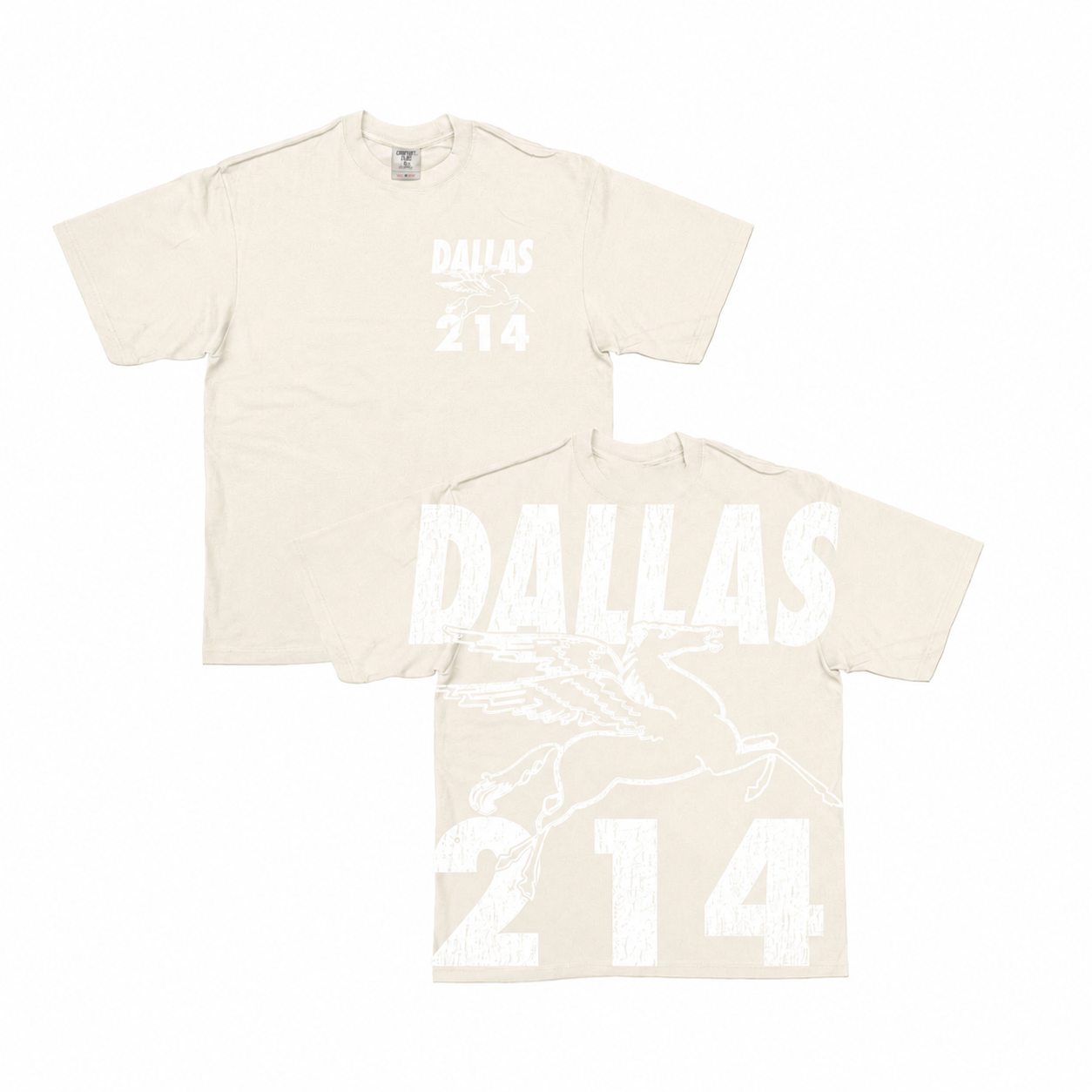 Dallas Tshirt 214 CREAM AND WHITE