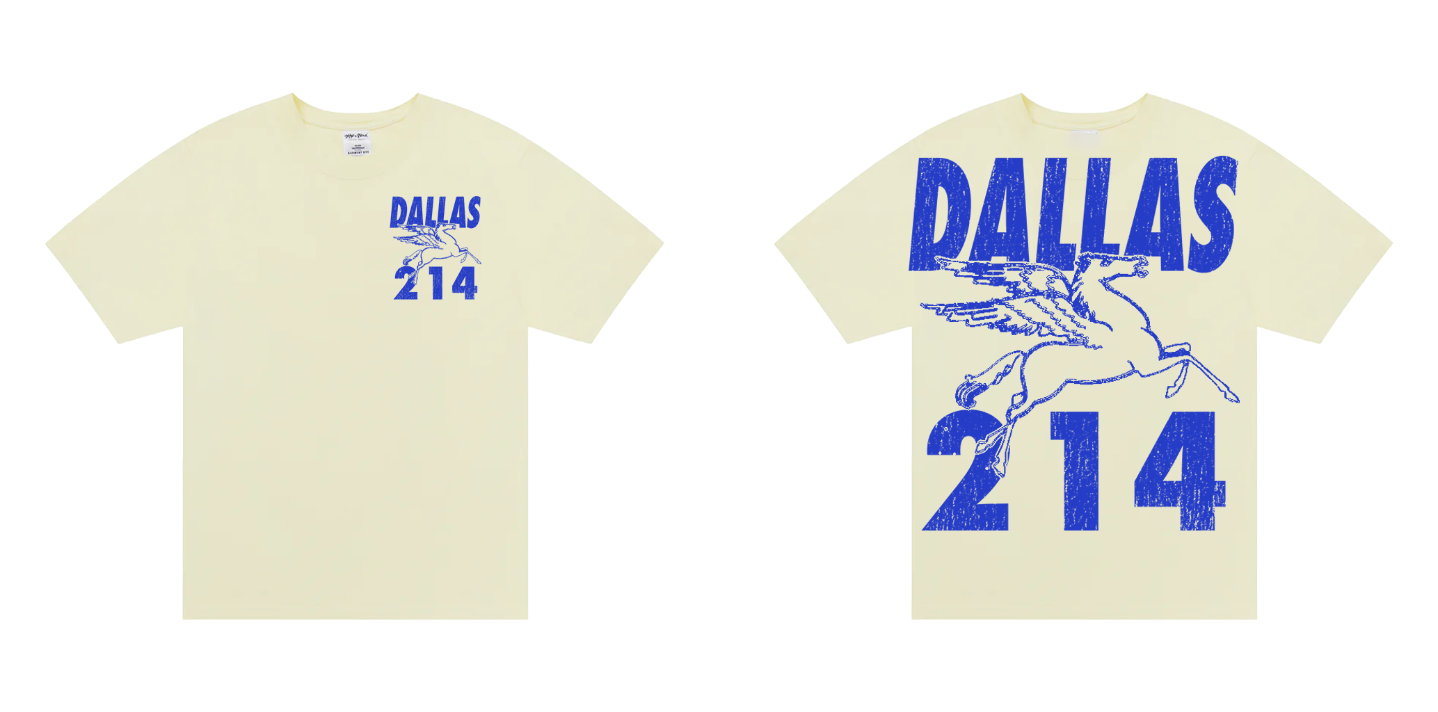 Dallas Tshirt 214 CREAM AND BLUE