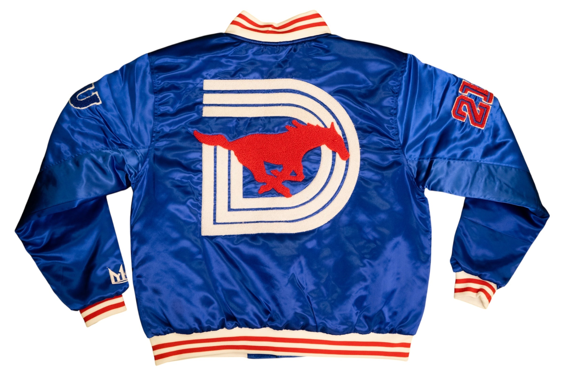 Smu/ YK1K SATIN VARSITY JACKET BLUE 2.0