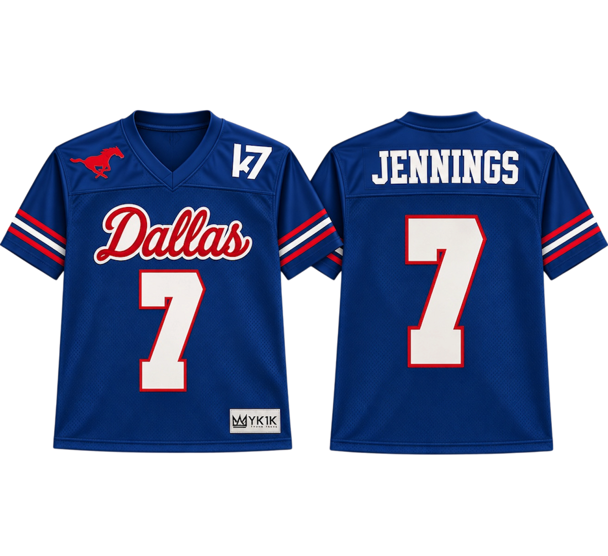 Kevin Jennings K7 × YK1K Officially Licensed SMU Blue Jersey