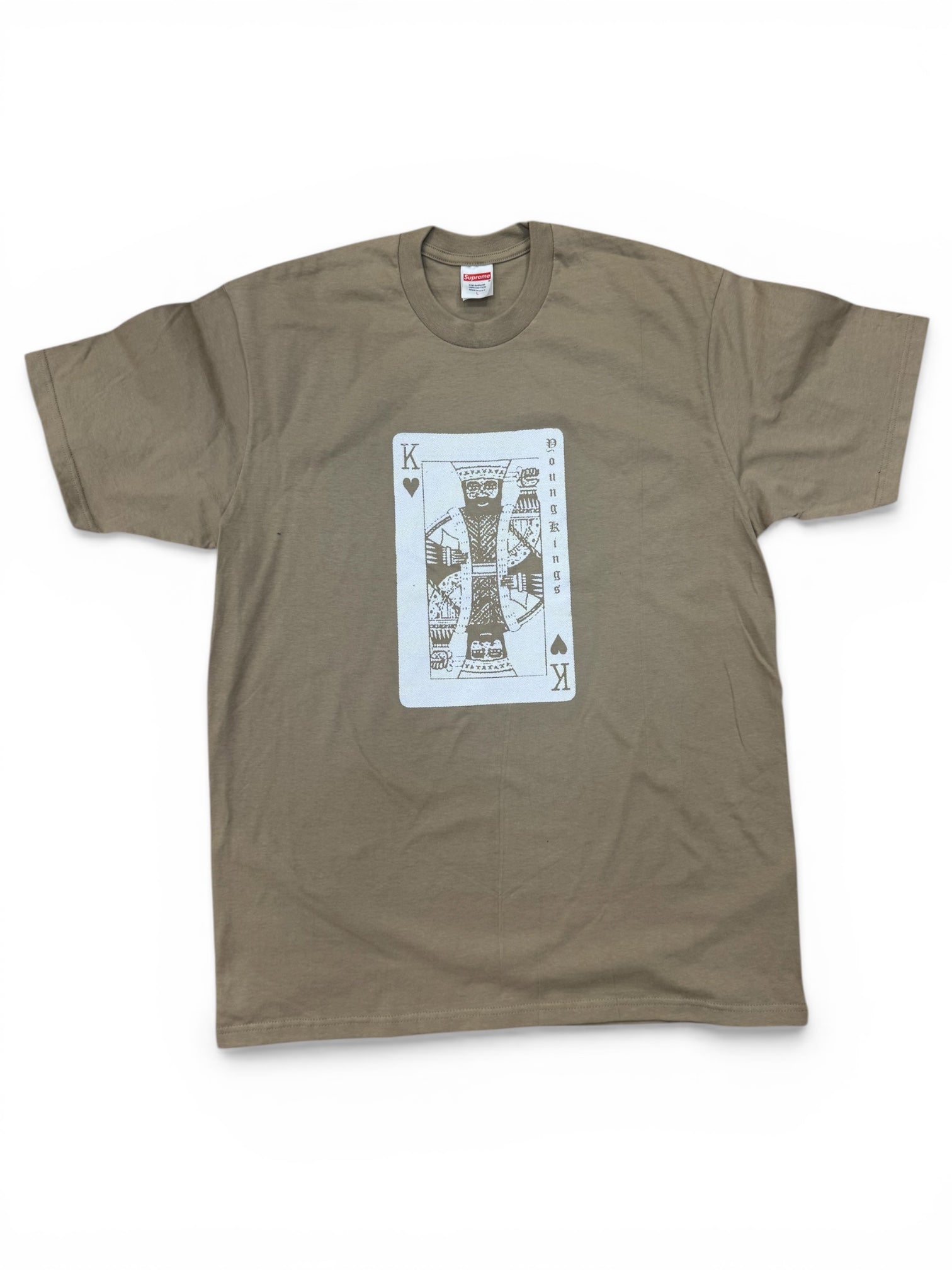 SUPREME YK1K KING OF HEARTS T-SHIRT KAHKI