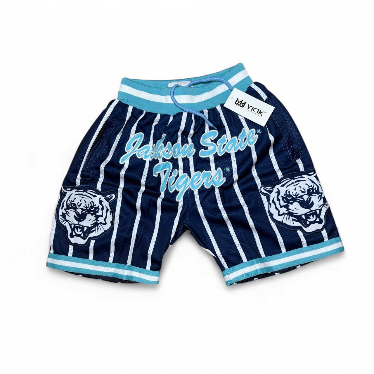 Jackson State Basketball Shorts BLUE WHITE PINSTRIPES PRE-ORDER