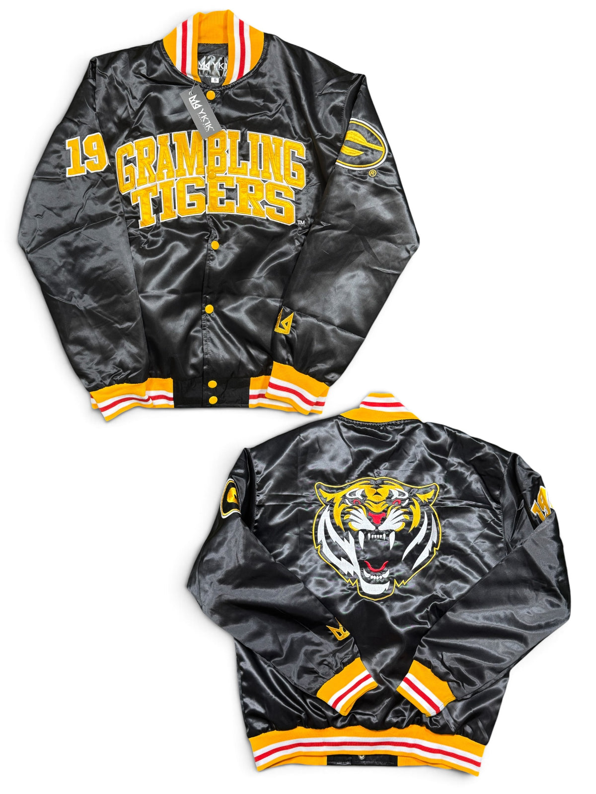 GRAMBLING UNIVERSITY YK1K SATIN VARSITY JACKET BLACK 2026