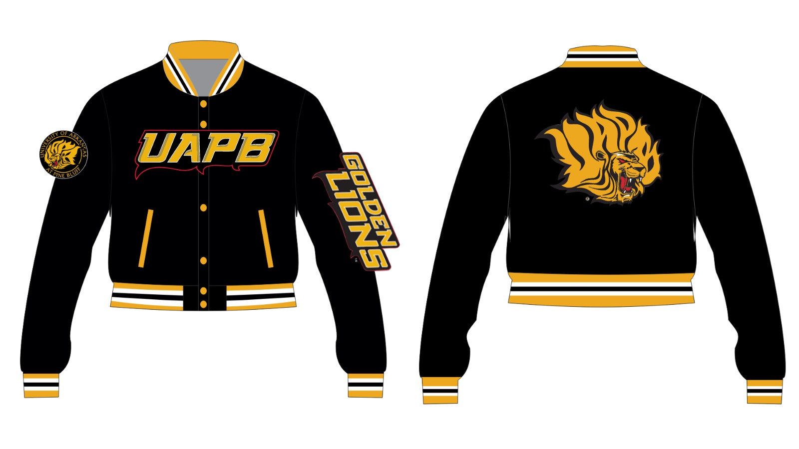 UAPB YK1K SATIN VARSITY JACKET PRE-ORDER CROPPED