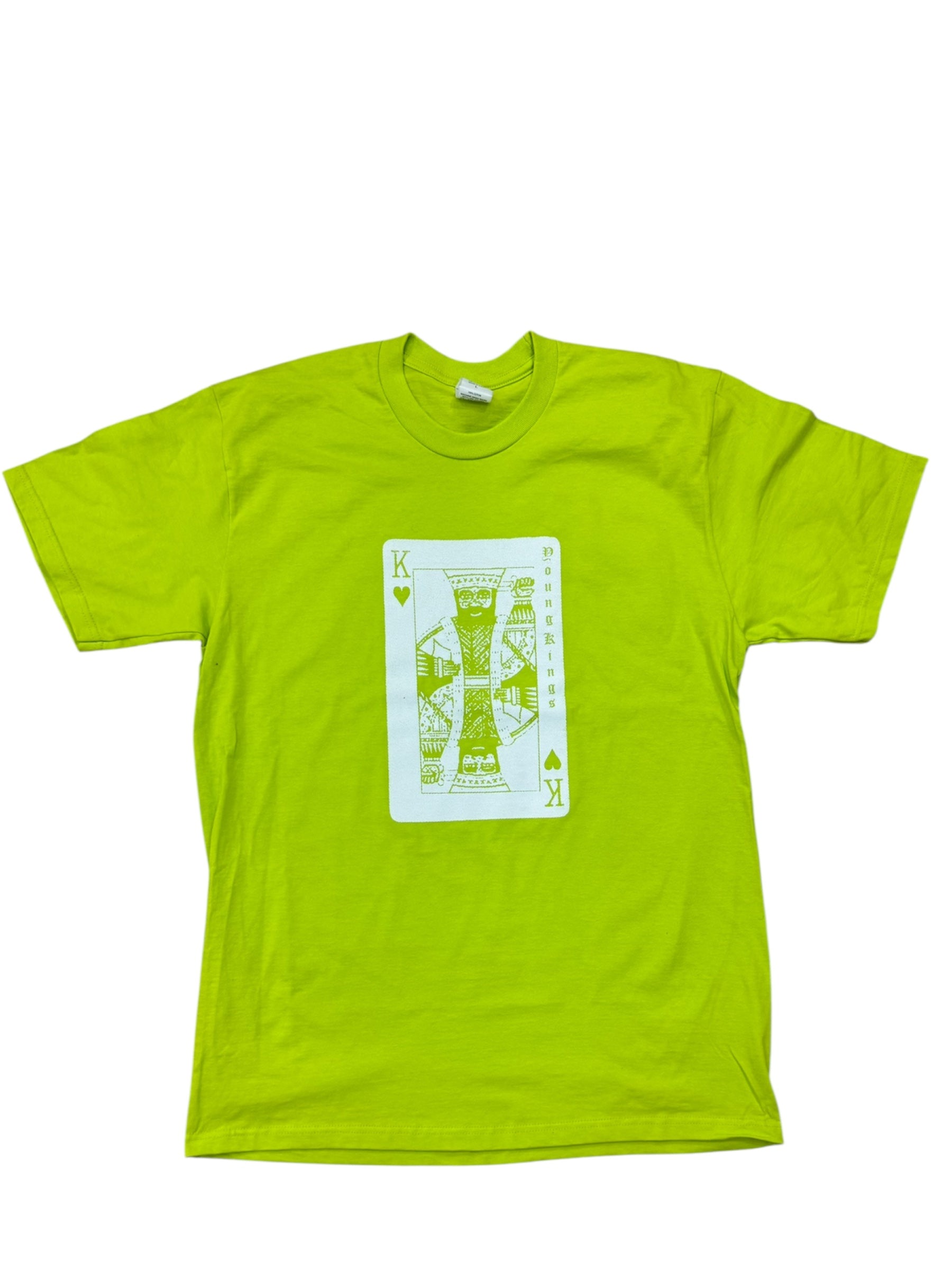 SUPREME YK1K KING OF HEARTS T-SHIRT NEON GREEN