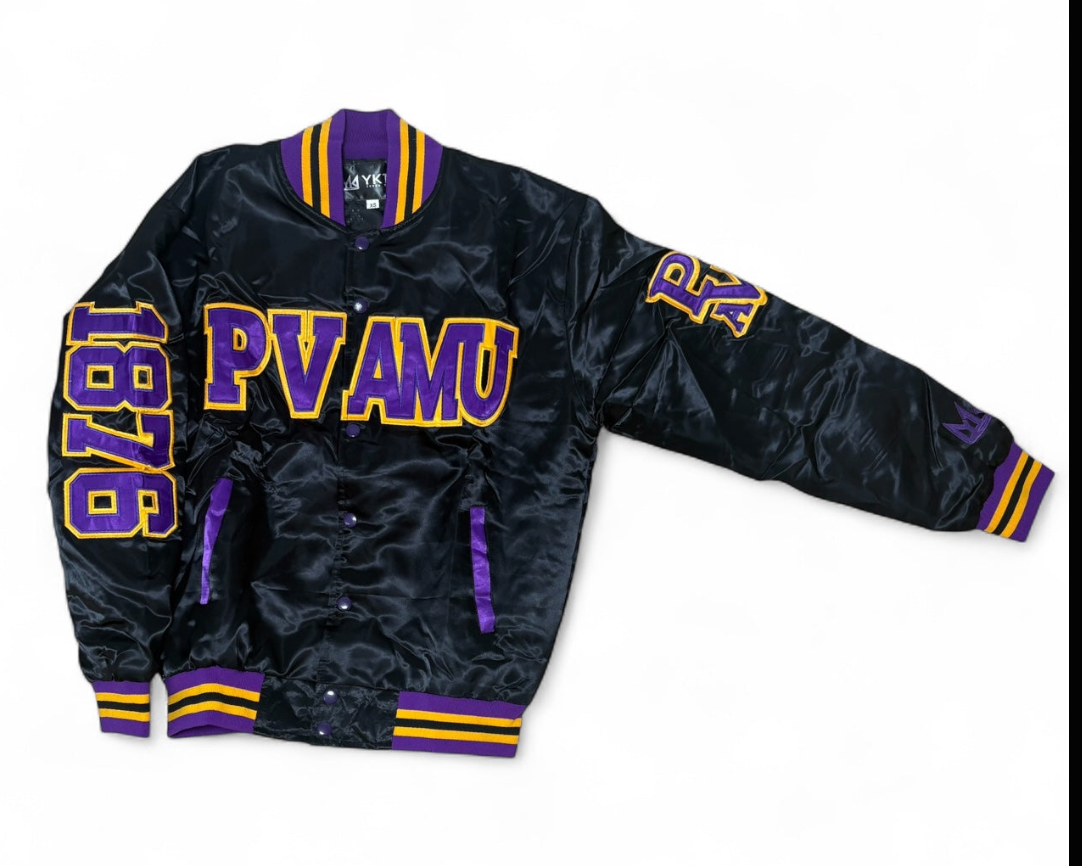 Prairie View A&M University YK1K SATIN VARSITY JACKET PRE-ORDER