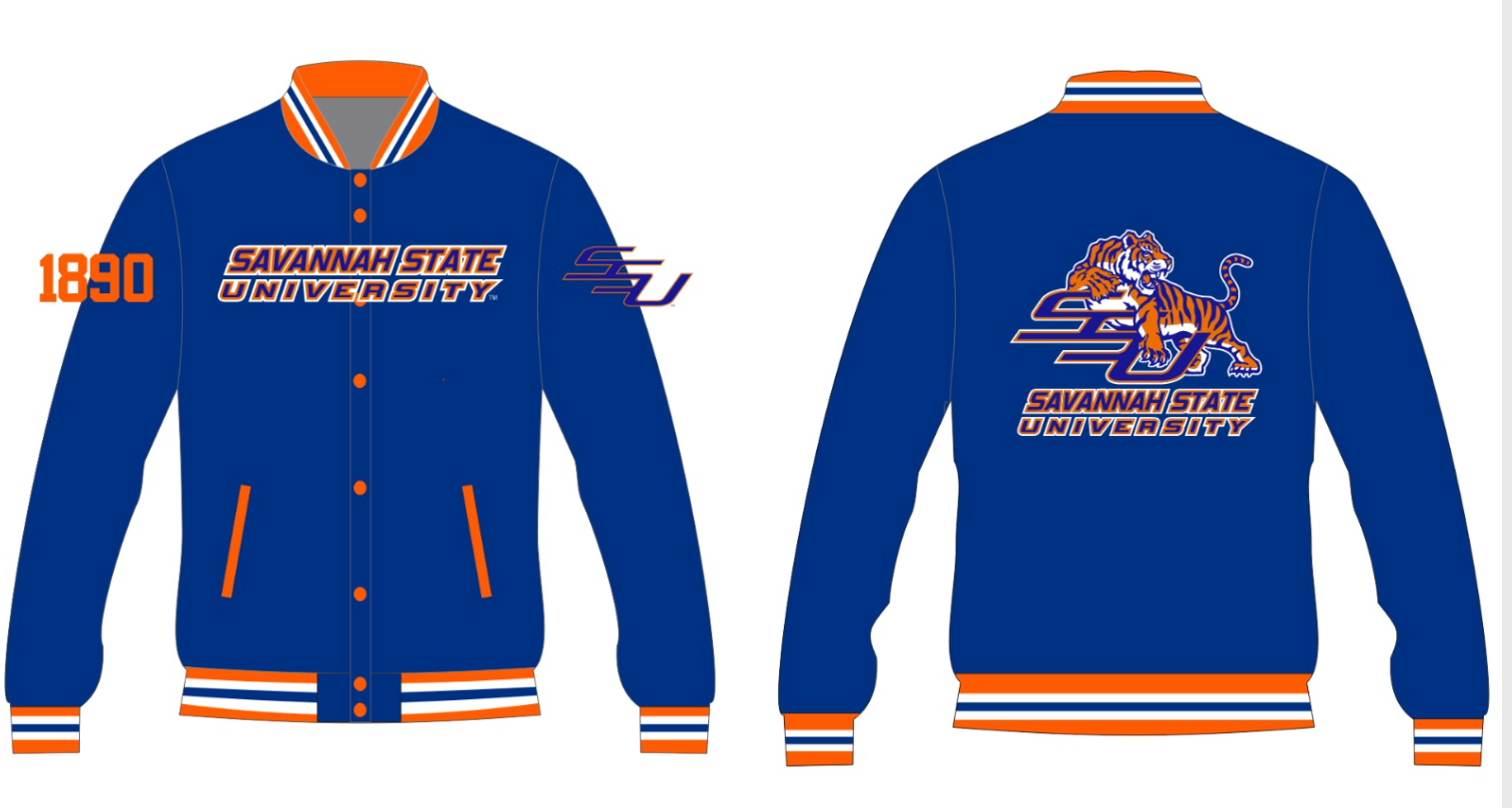 Savannah State University YK1K SATIN VARSITY JACKET PRE-ORDER