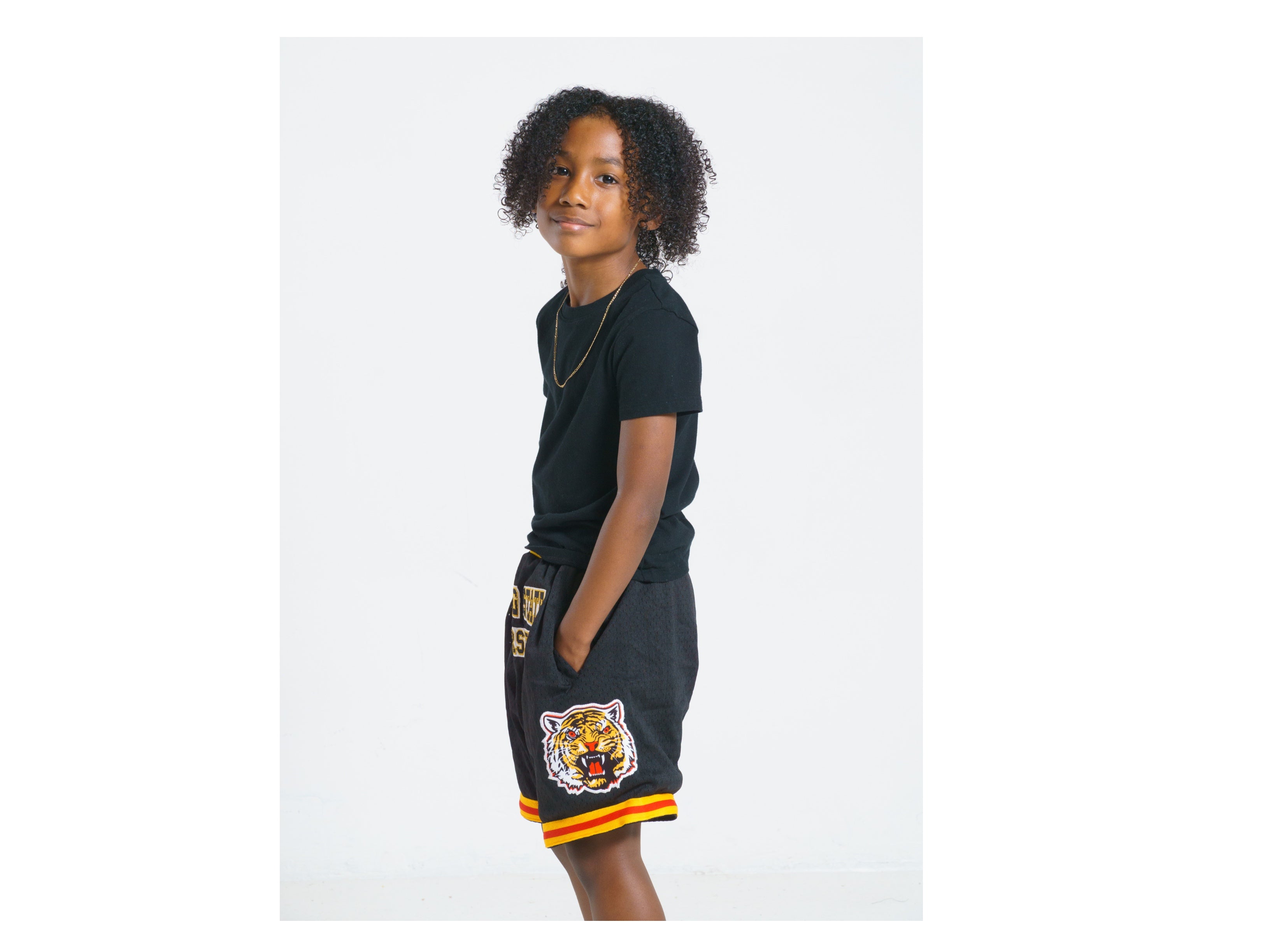 GRAMBLING STATE BASKETBALL SHORTS BLACK CHILDREN PRE-ORDER