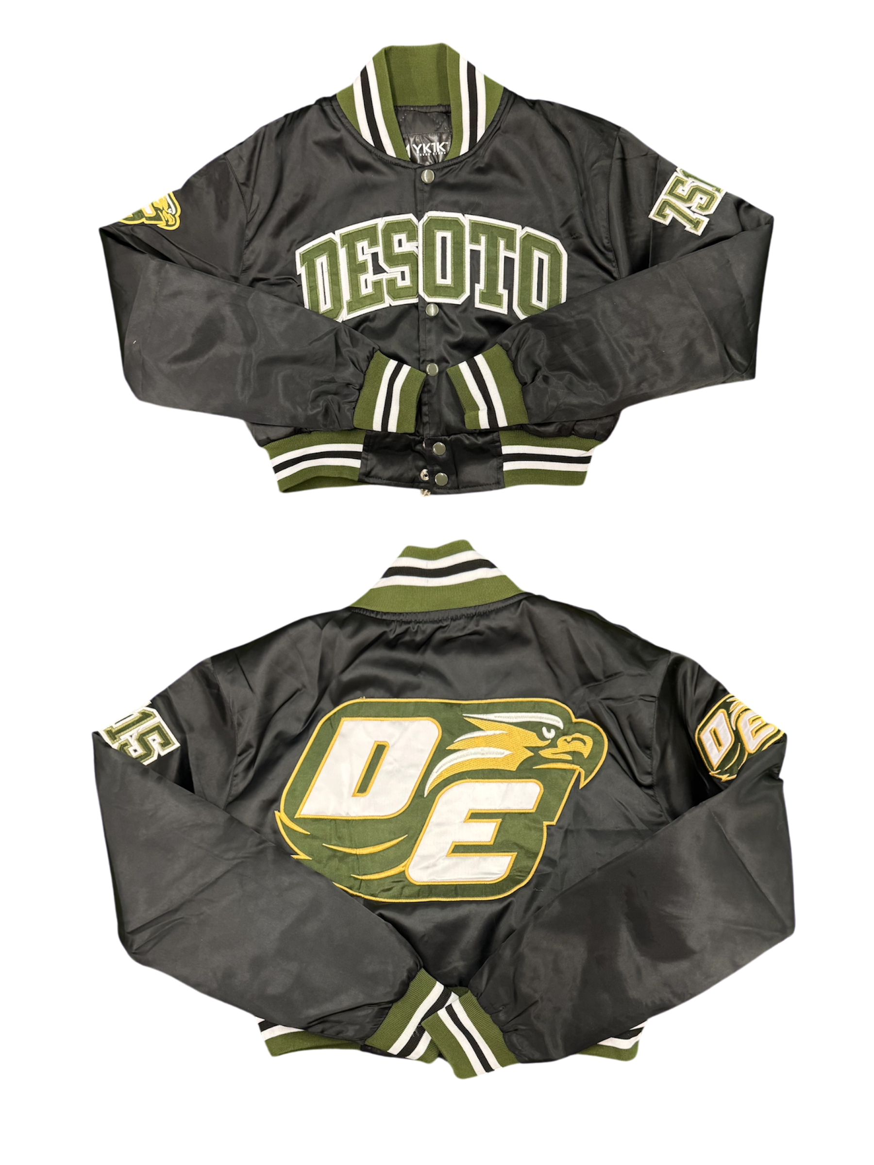 Desoto YK1K SATIN VARSITY JACKET CROPPED