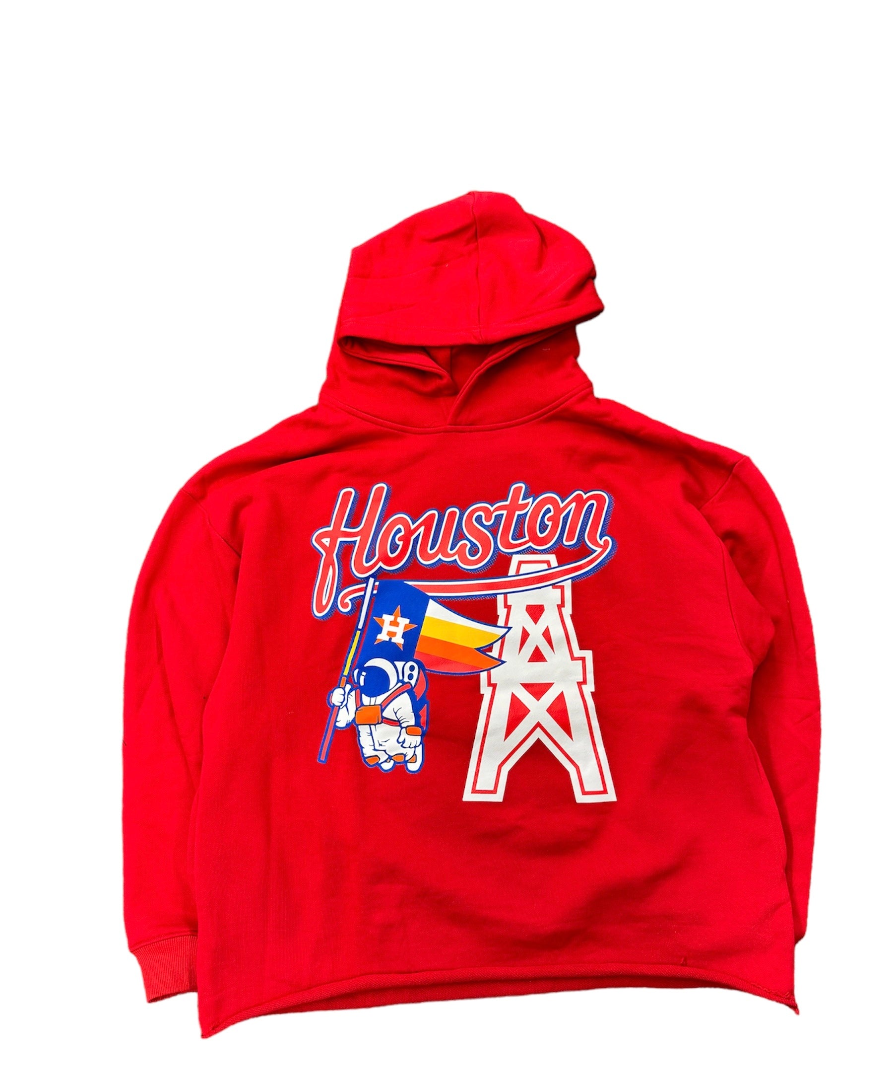 "THIS IS HOUSTON " HOODIE RED 2.0