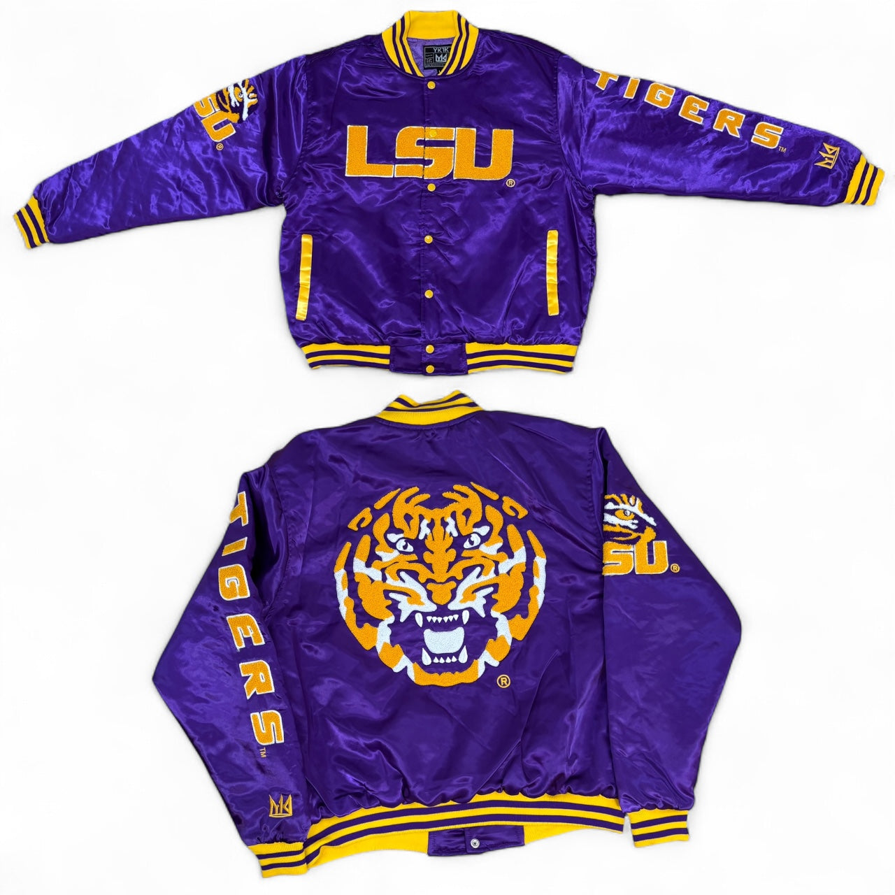 LSU YK1K SATIN VARSITY JACKET PURPLE