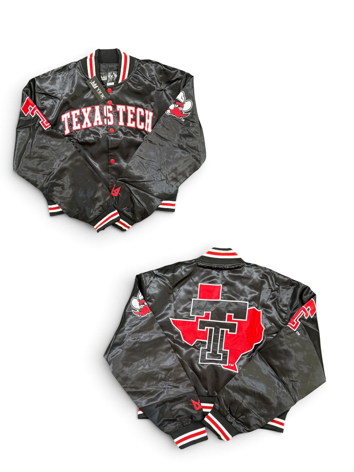 TEXAS TECH VARSITY JACKET LADY CROPPED BLACK