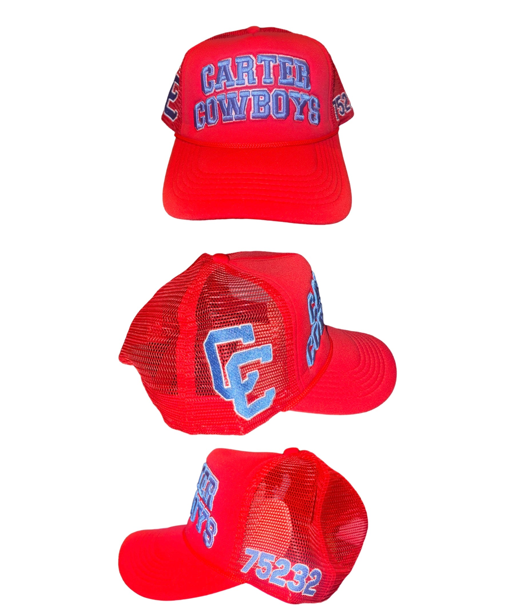 CARTER HIGH SCHOOL TRUCKER HATS RED