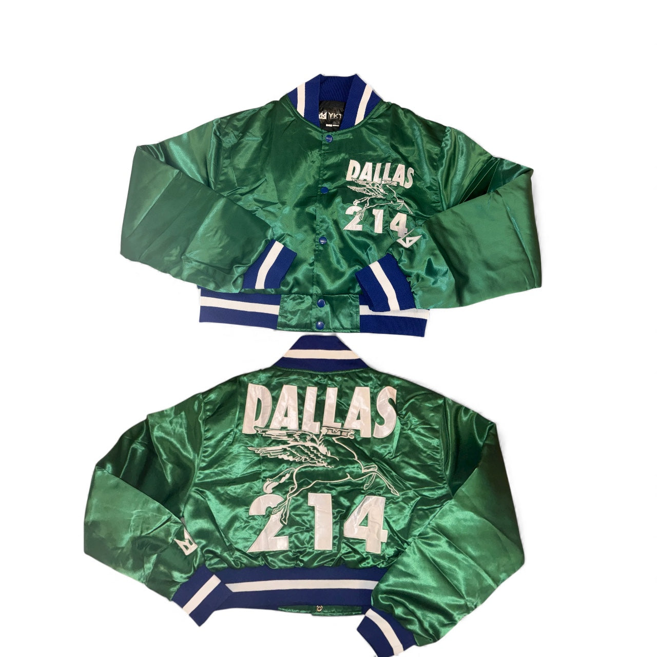 This is Dallas SATIN 214 jacket CROPPED WOMEN GREEN