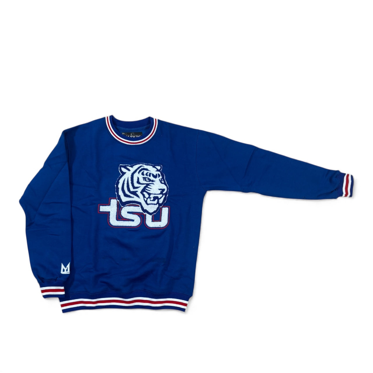 TSU CHENILLE EMBRODERY CREWNECK SWEATHER  BLUE