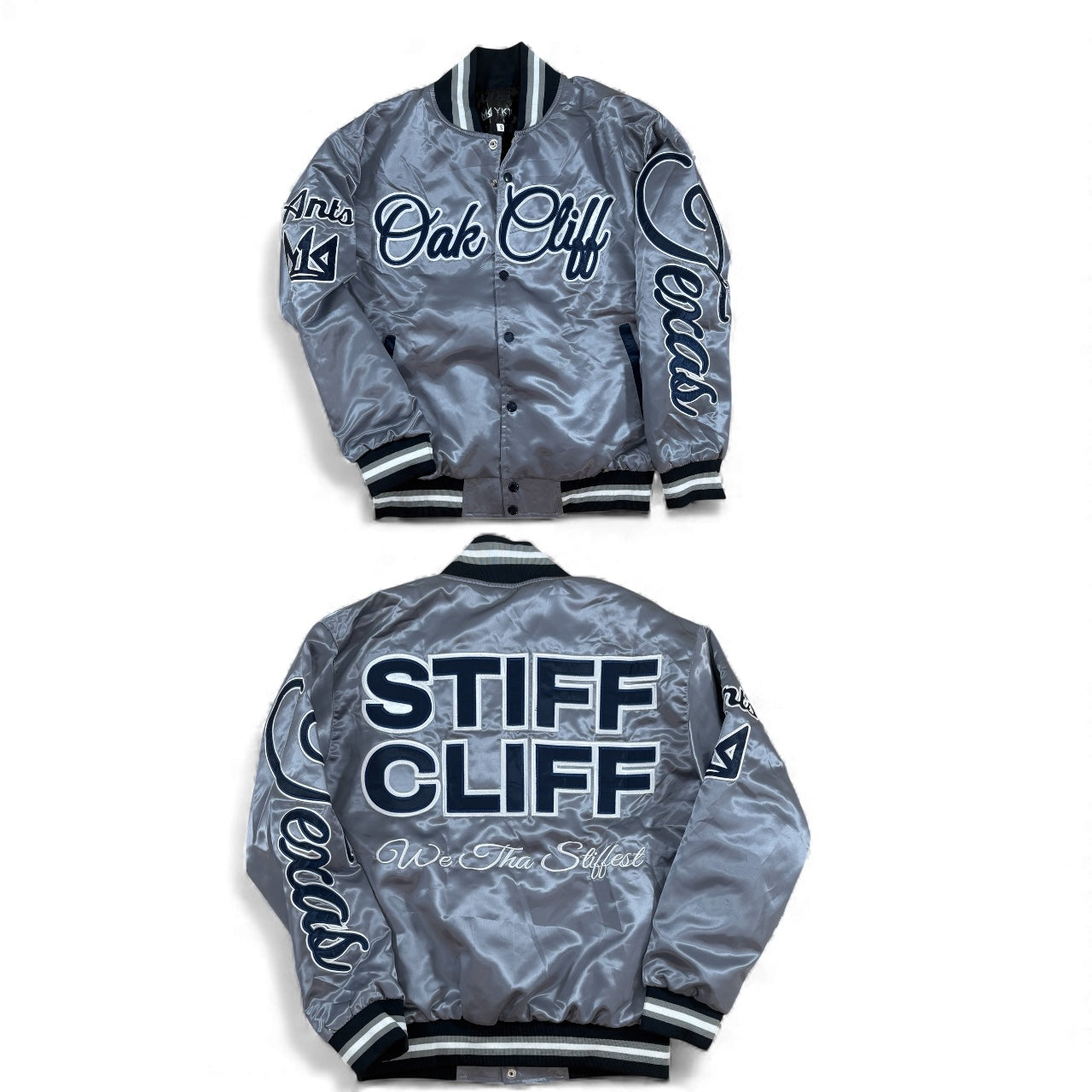OAK CLIFF SATIN VARSITY JACKET COWBOYS