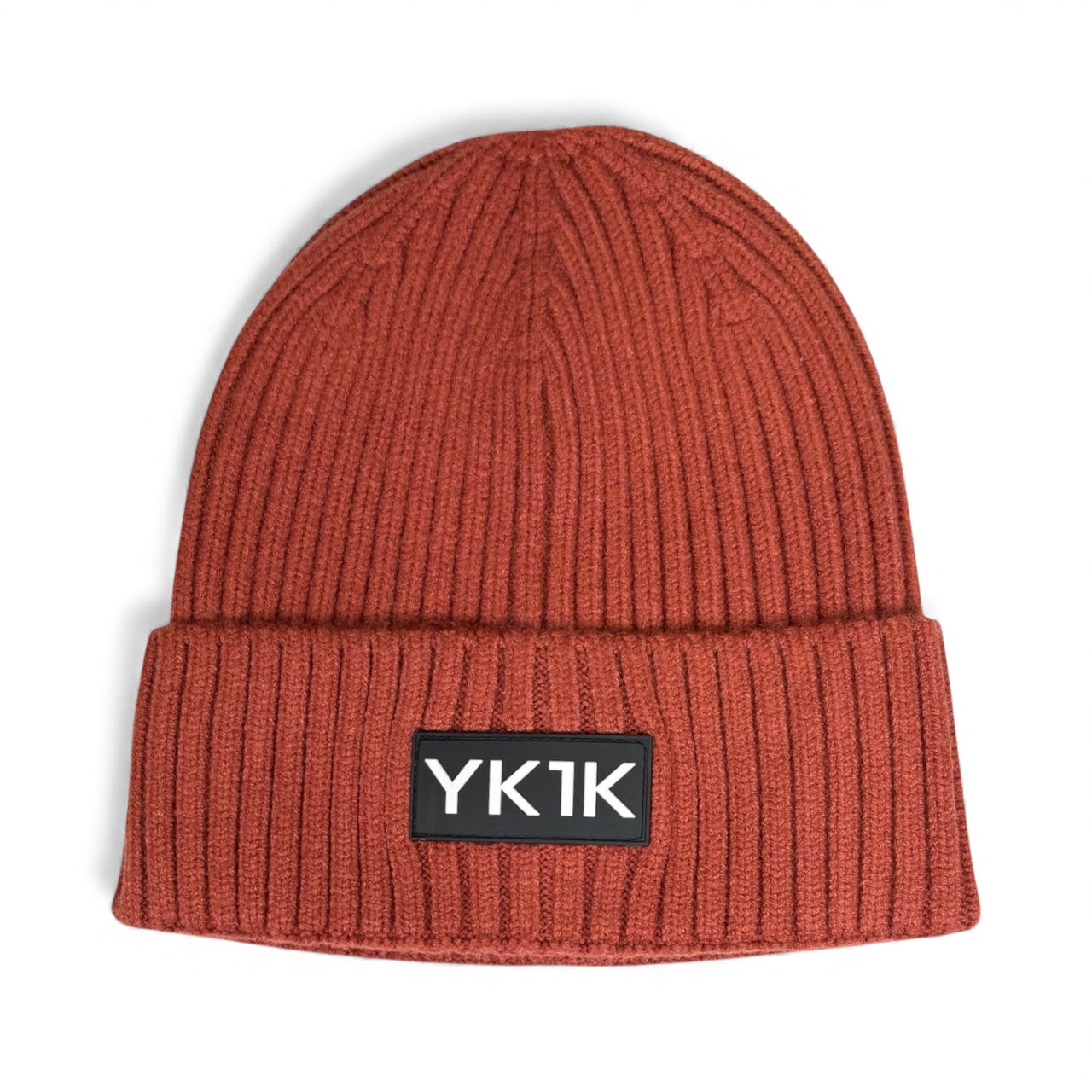 Rust / Burnt Orange YK1K Rusted Crown Ribbed Beanie