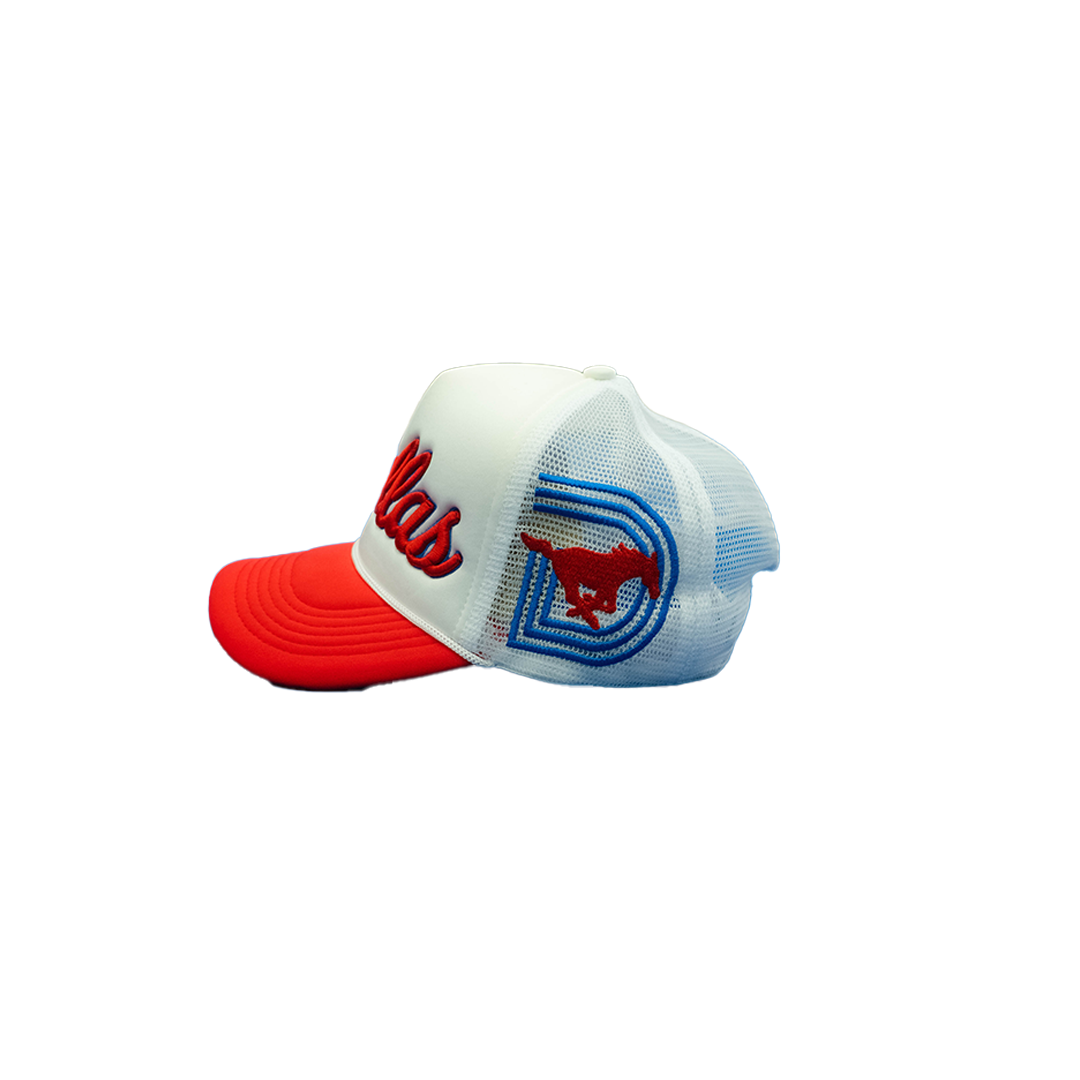 SMU TRUCKER HATS WHITE 214