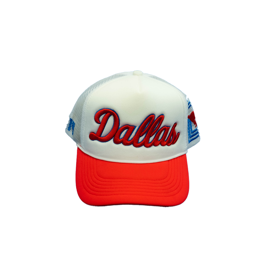 SMU TRUCKER HATS WHITE 214