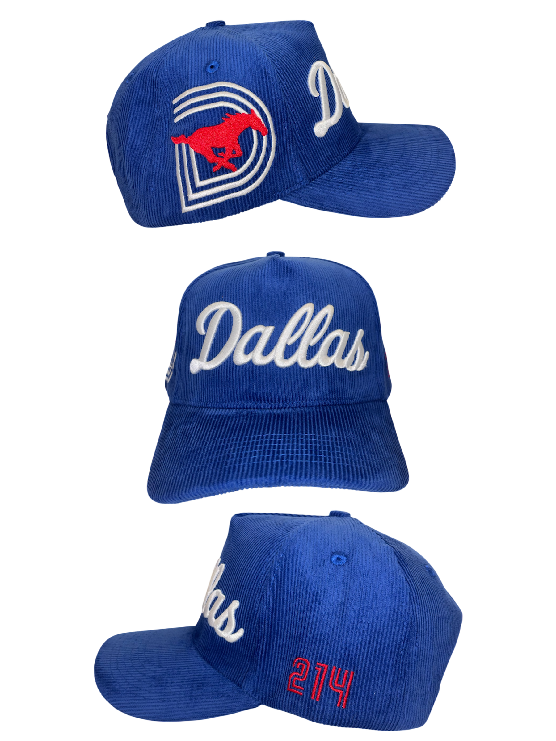 SMU BLUE  Corduroy  HAT
