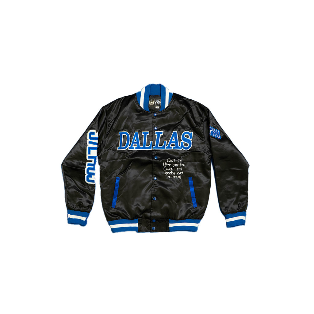 THIS IS DALLAS VARSITY JACKET Black