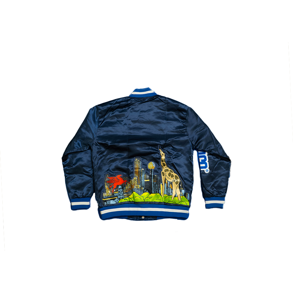 THIS IS DALLAS VARSITY JACKET NAVY