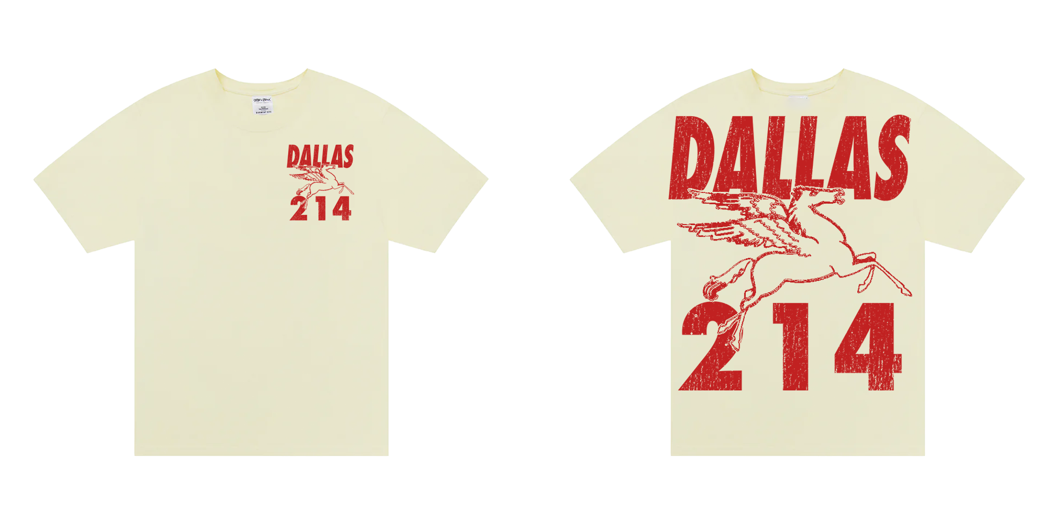 Dallas Tshirt 214 CREAM AND RED