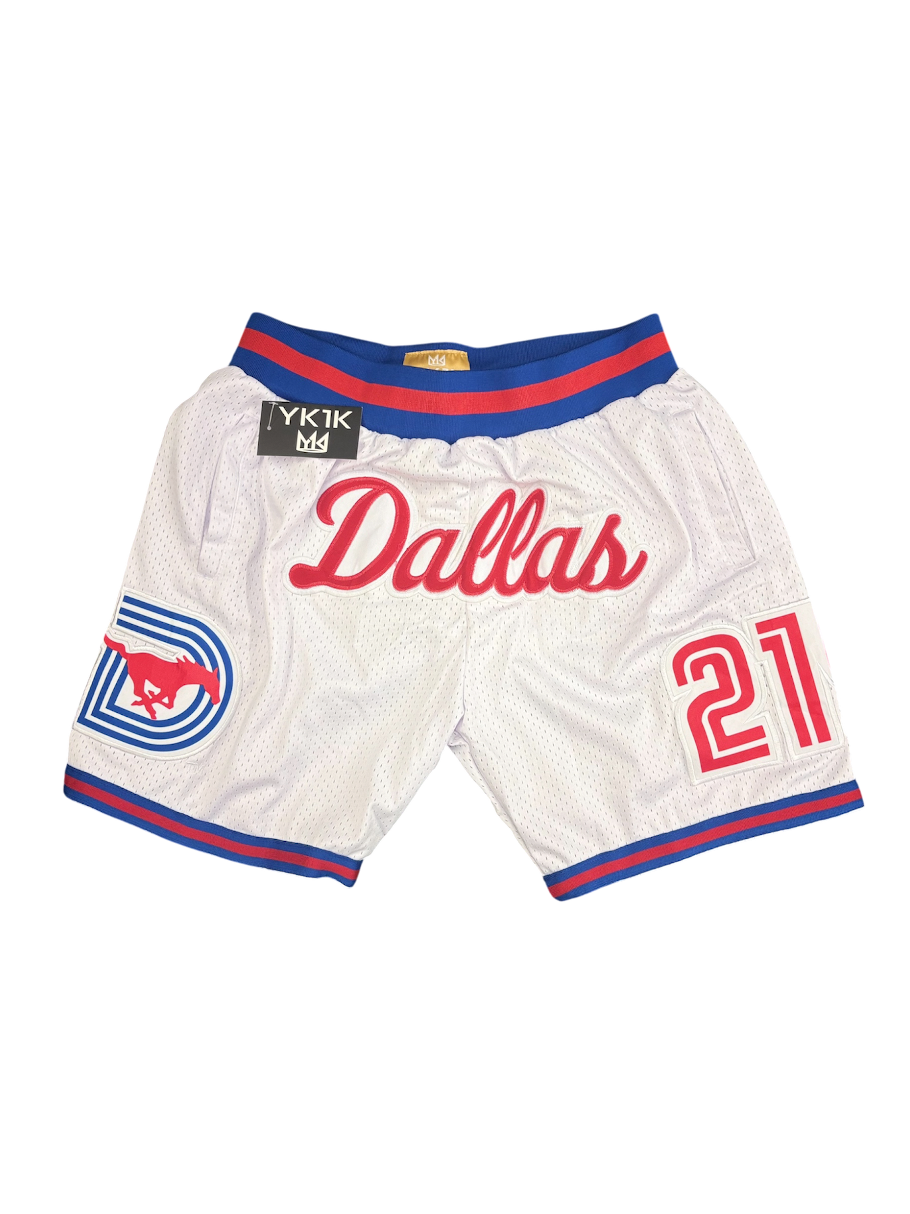 SMU Basketball Shorts White