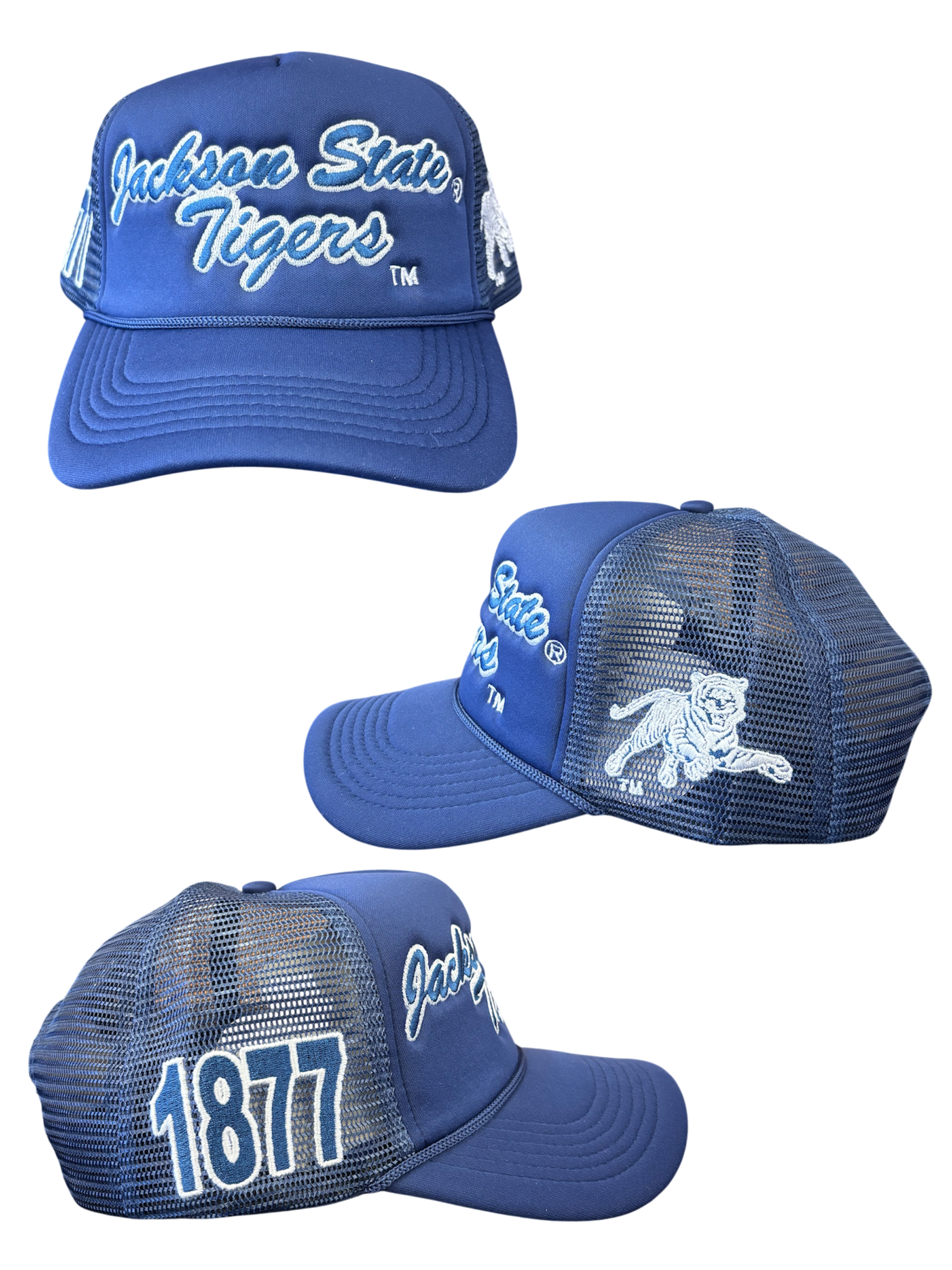 JACKSON STATE UNIVERSITY TRUCKER HATS NAVY BLUE
