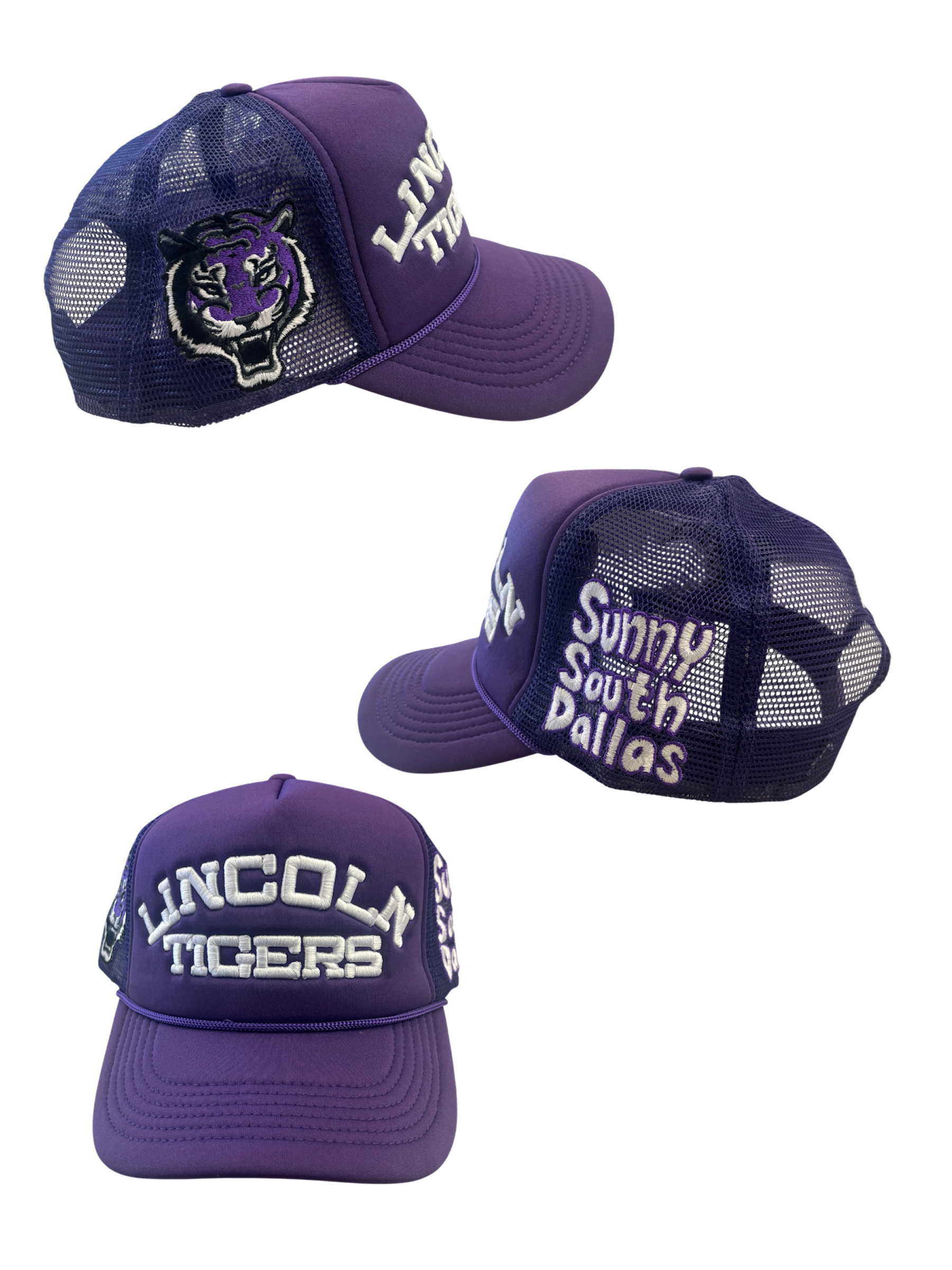 Lincoln HIGH SCHOOL TRUCKER HATS PURPLE