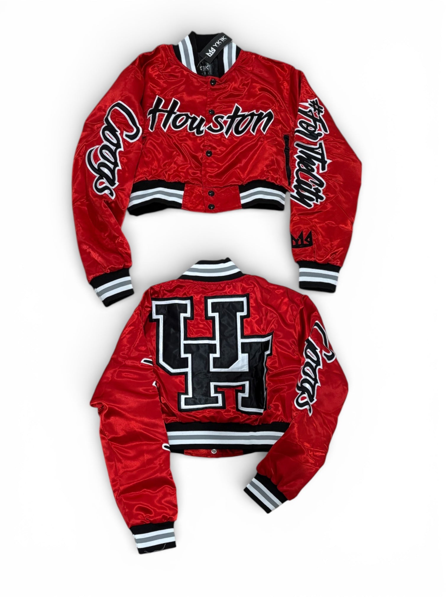 Houston VARSITY JACKET LADY CROPPED RED