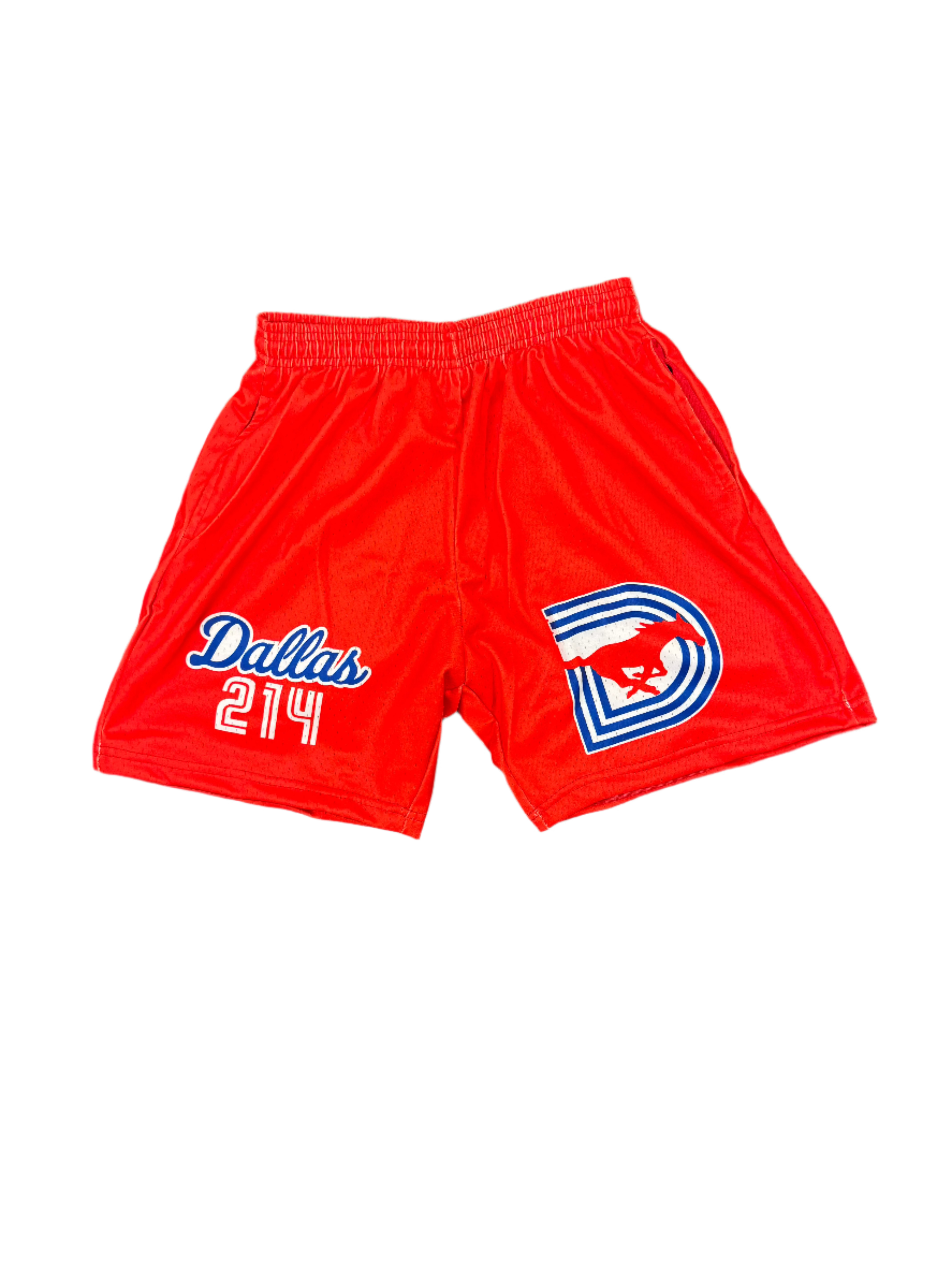 SMU Mesh Basketball Shorts RED