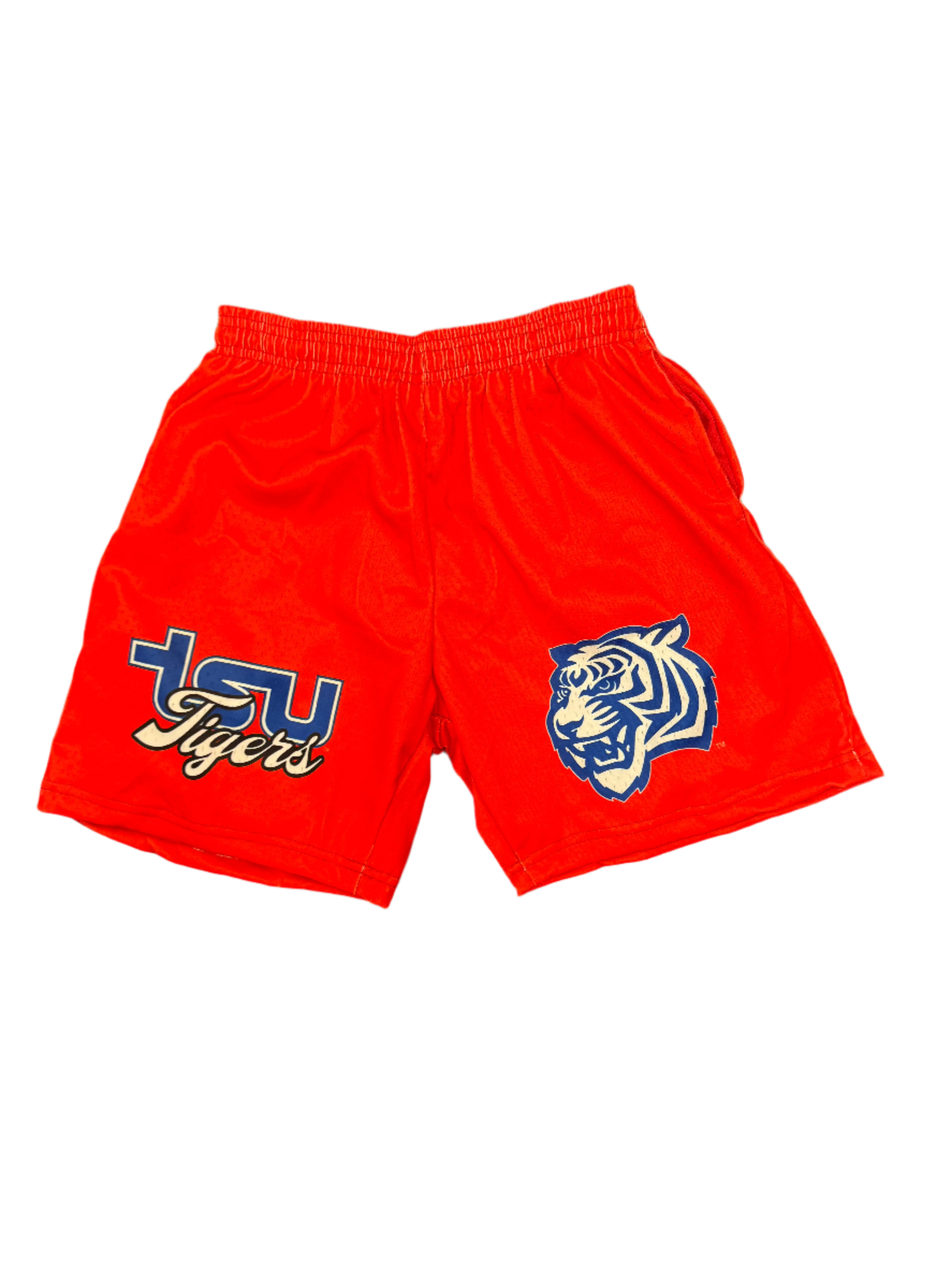 TSU TIGER Mesh Basketball Shorts Red