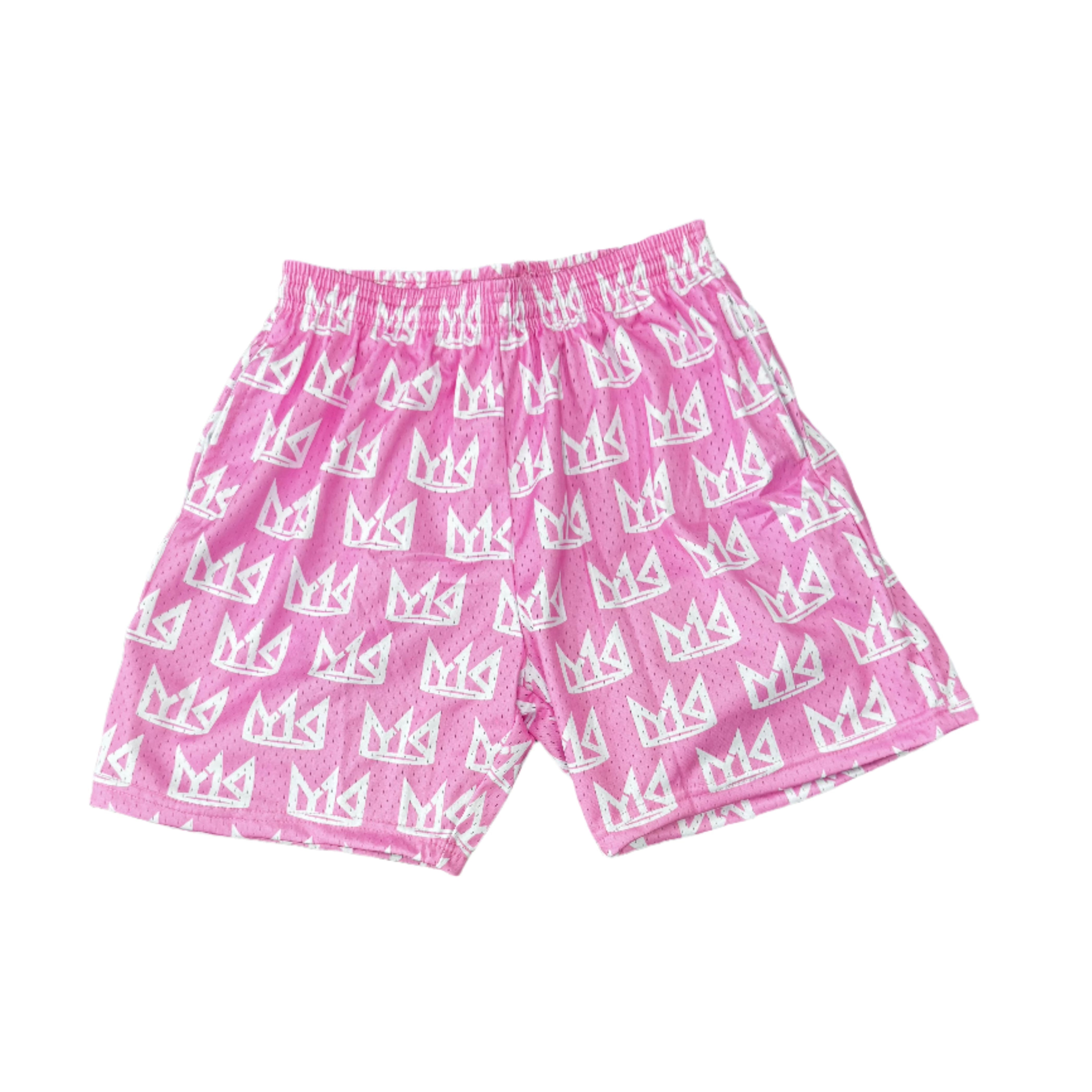 Signature Crown Mesh Basketball Shorts Pink