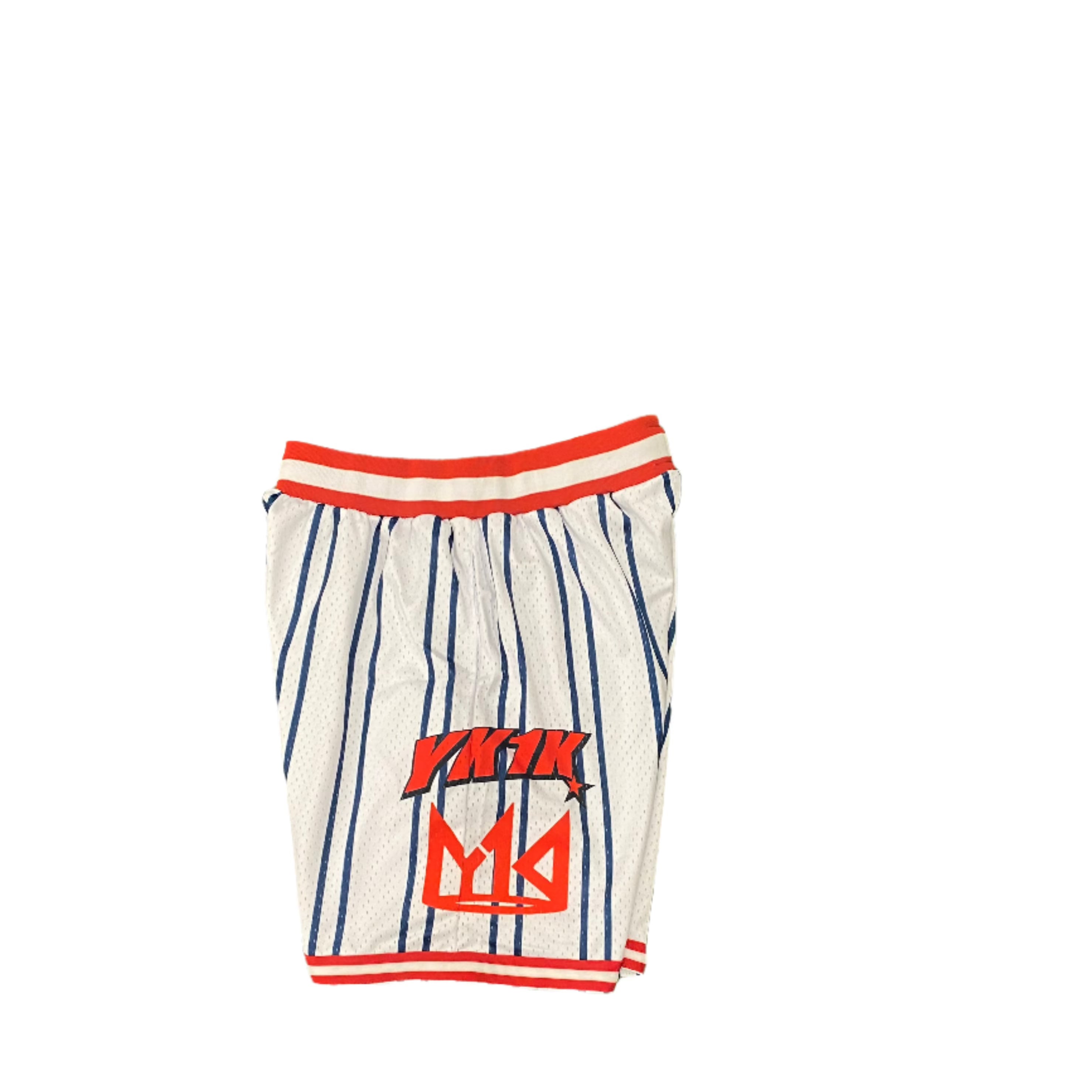 YK1K 2024 Olympic Shorts White with Navy Pinstripes